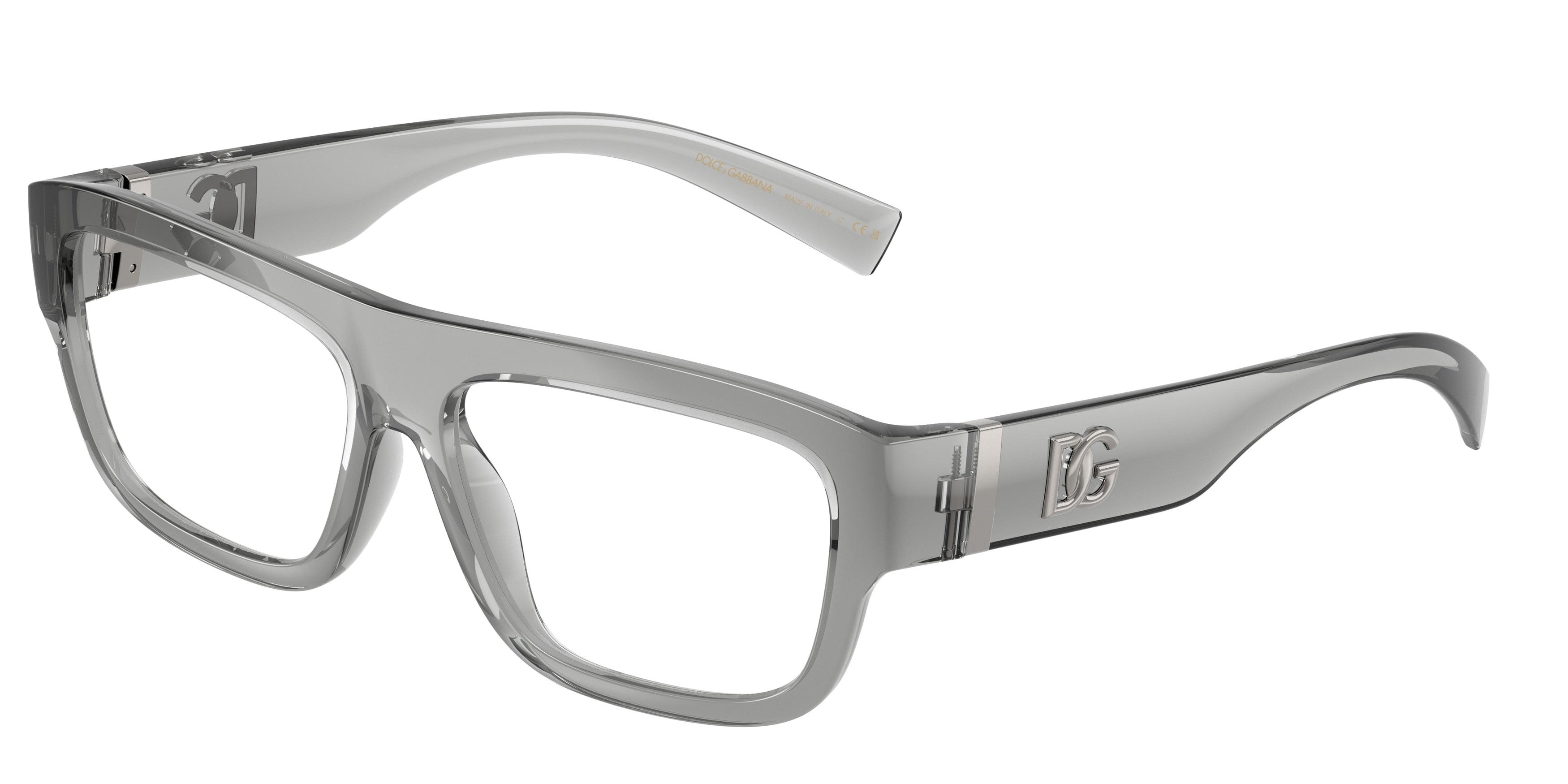 DOLCE & GABBANA DG5114 Rectangle Eyeglasses  3160-Transparent Grey 57-145-15 - Color Map Grey