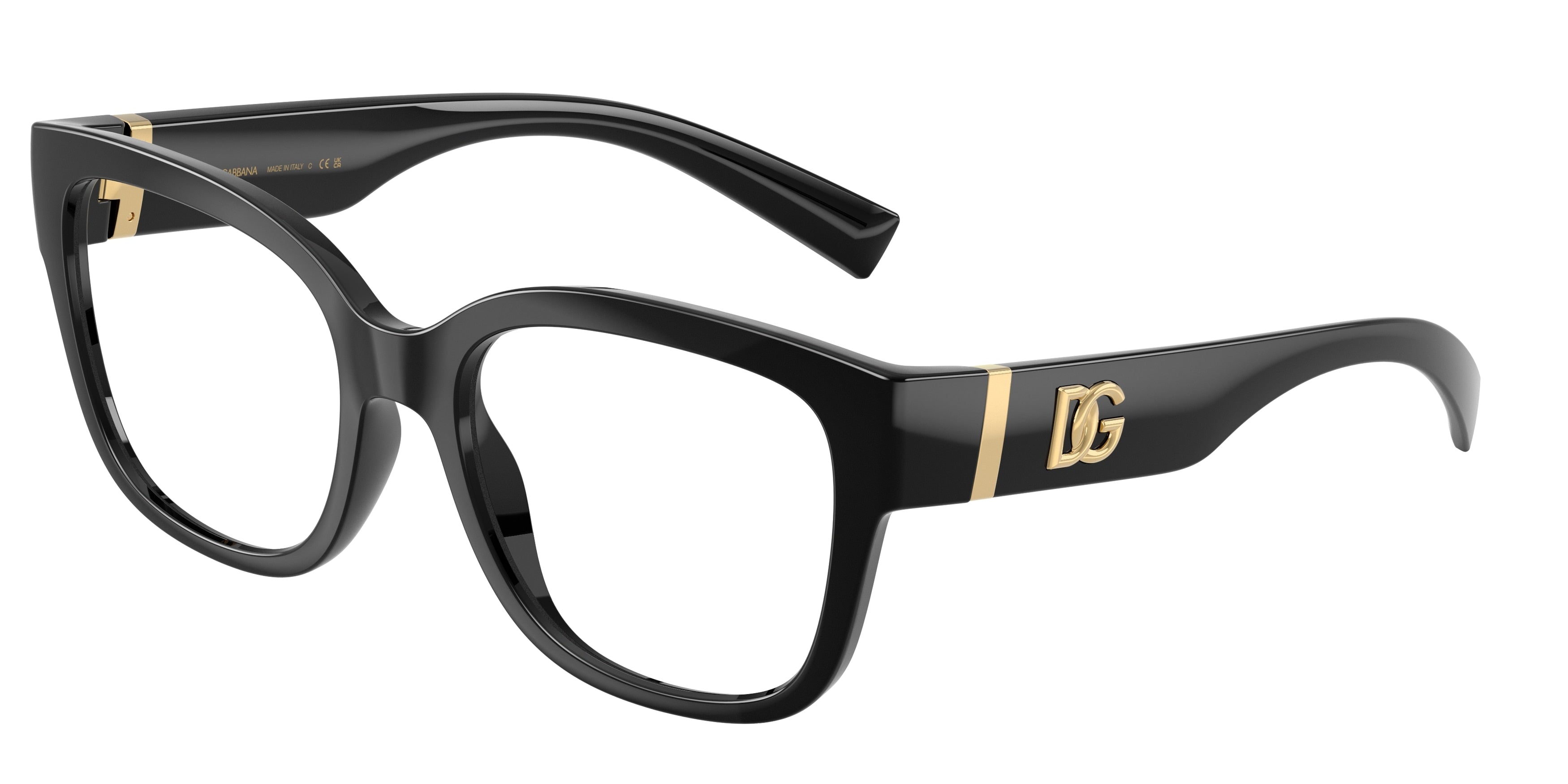 DOLCE & GABBANA DG5115 Butterfly Eyeglasses  501-Black 55-145-19 - Color Map Black