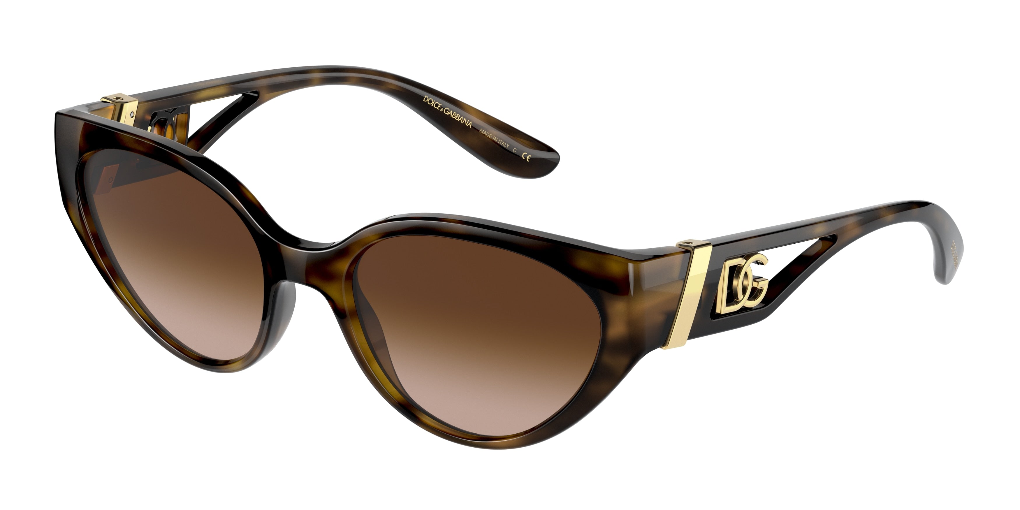 DOLCE & GABBANA DG6146 Cat Eye Sunglasses  502/13-Havana 54-135-19 - Color Map Tortoise