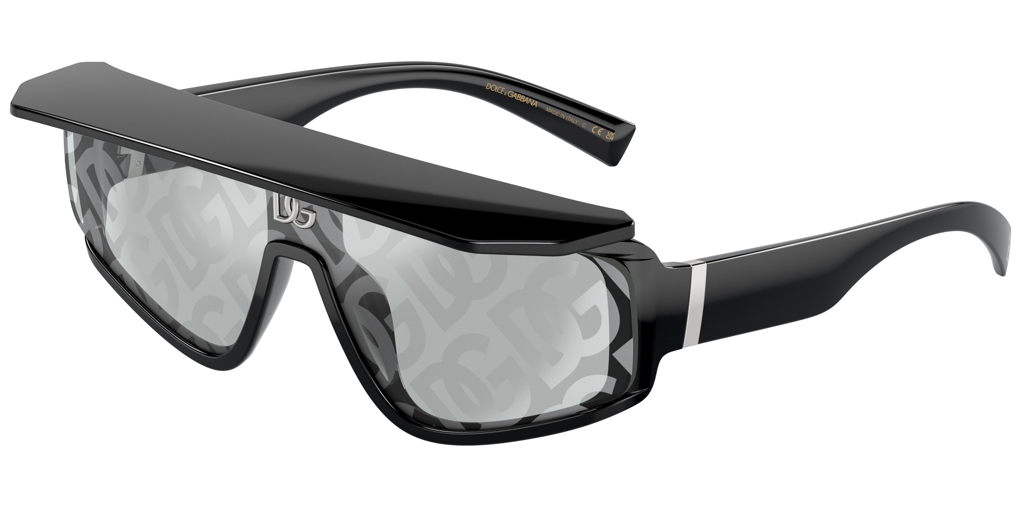 DOLCE & GABBANA DG6177 Rectangle Sunglasses  501/AL-Black 0-145-146 - Color Map Black