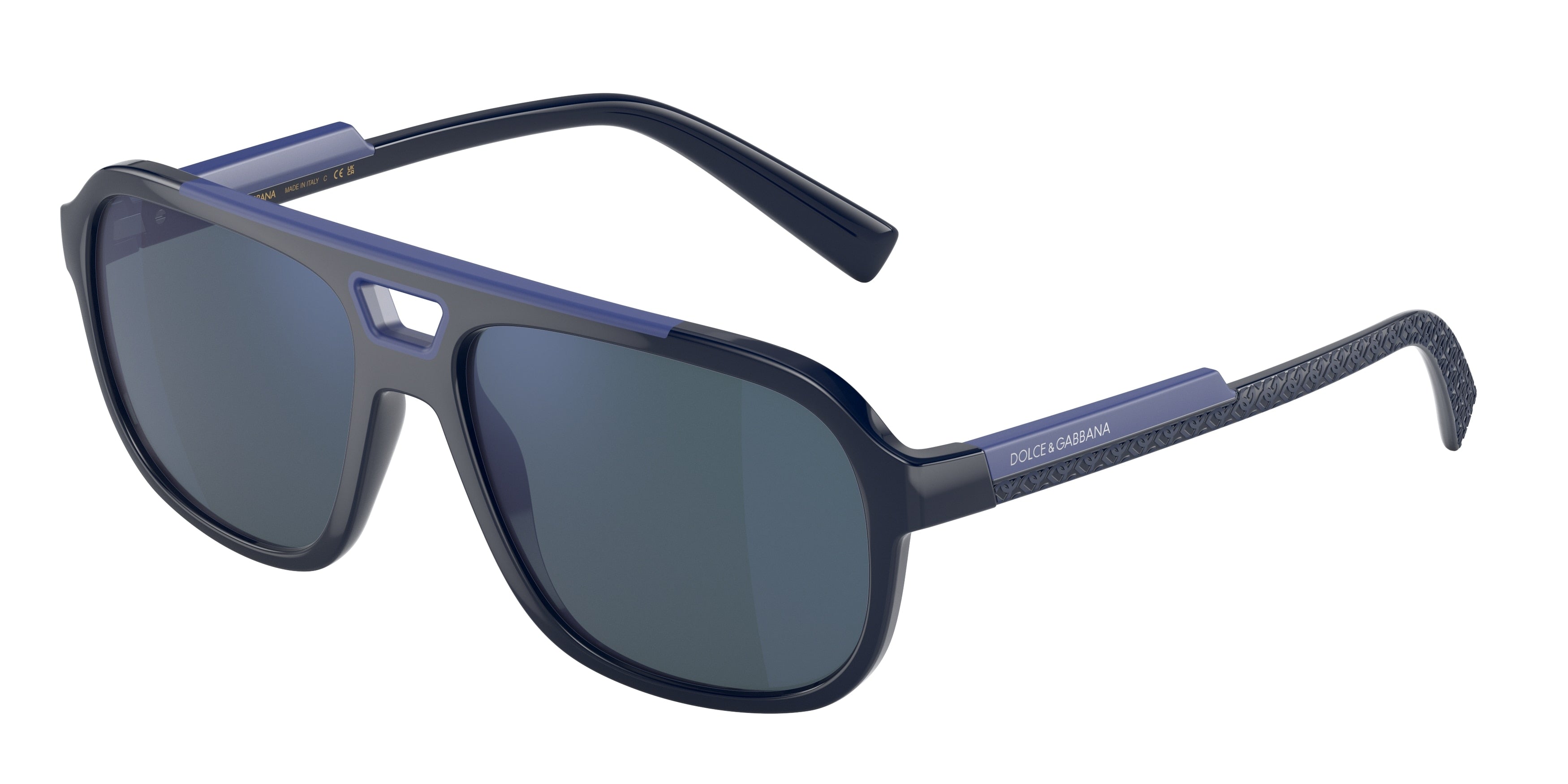 DOLCE & GABBANA DG6179 Pilot Sunglasses  329425-Blue 58-145-16 - Color Map Blue