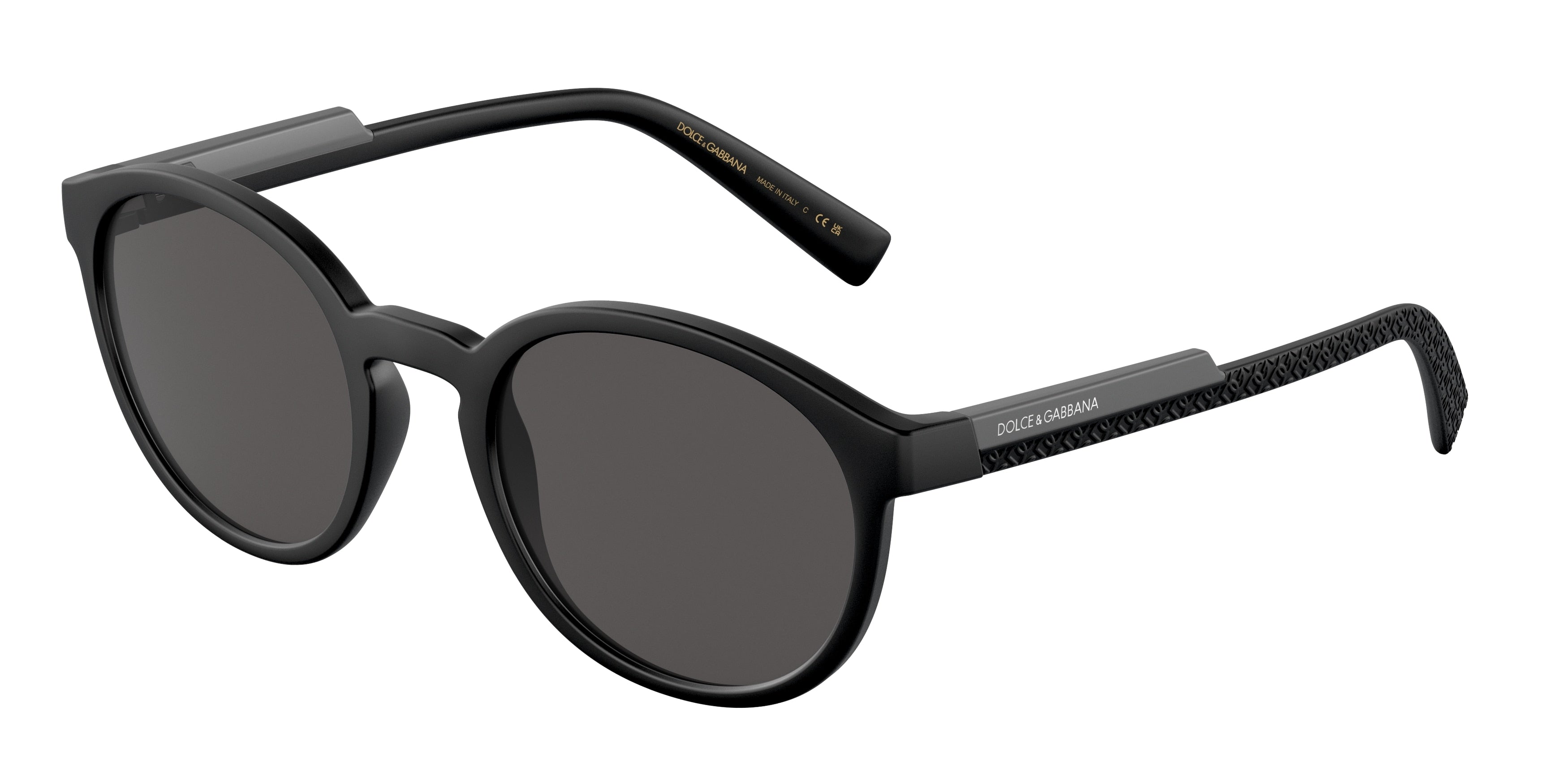 DOLCE & GABBANA DG6180 Phantos Sunglasses  252587-Matte Black 53-145-22 - Color Map Black