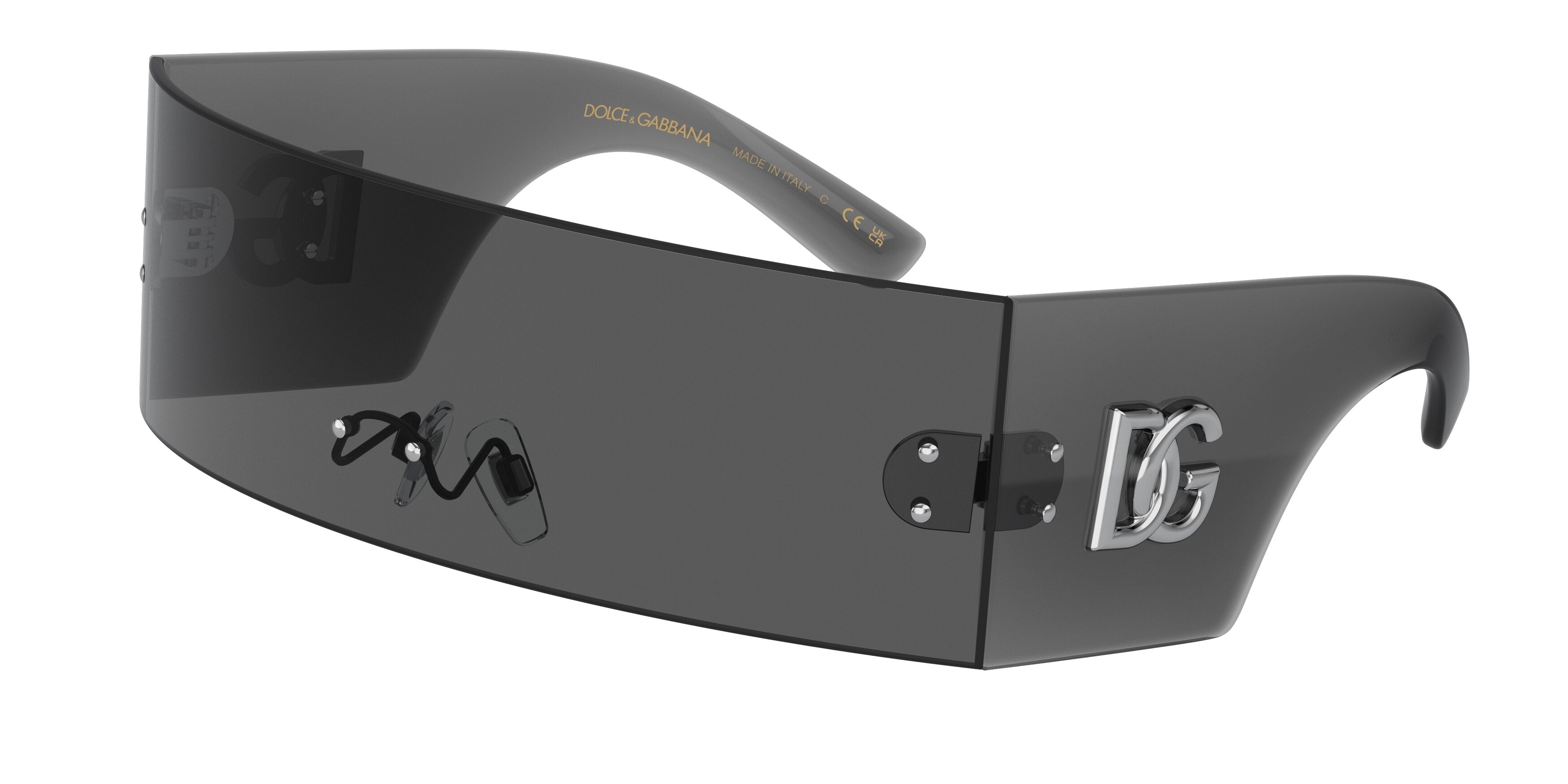 DOLCE & GABBANA DG6183 Rectangle Sunglasses  329187-Dark Grey 0-140-144 - Color Map Grey