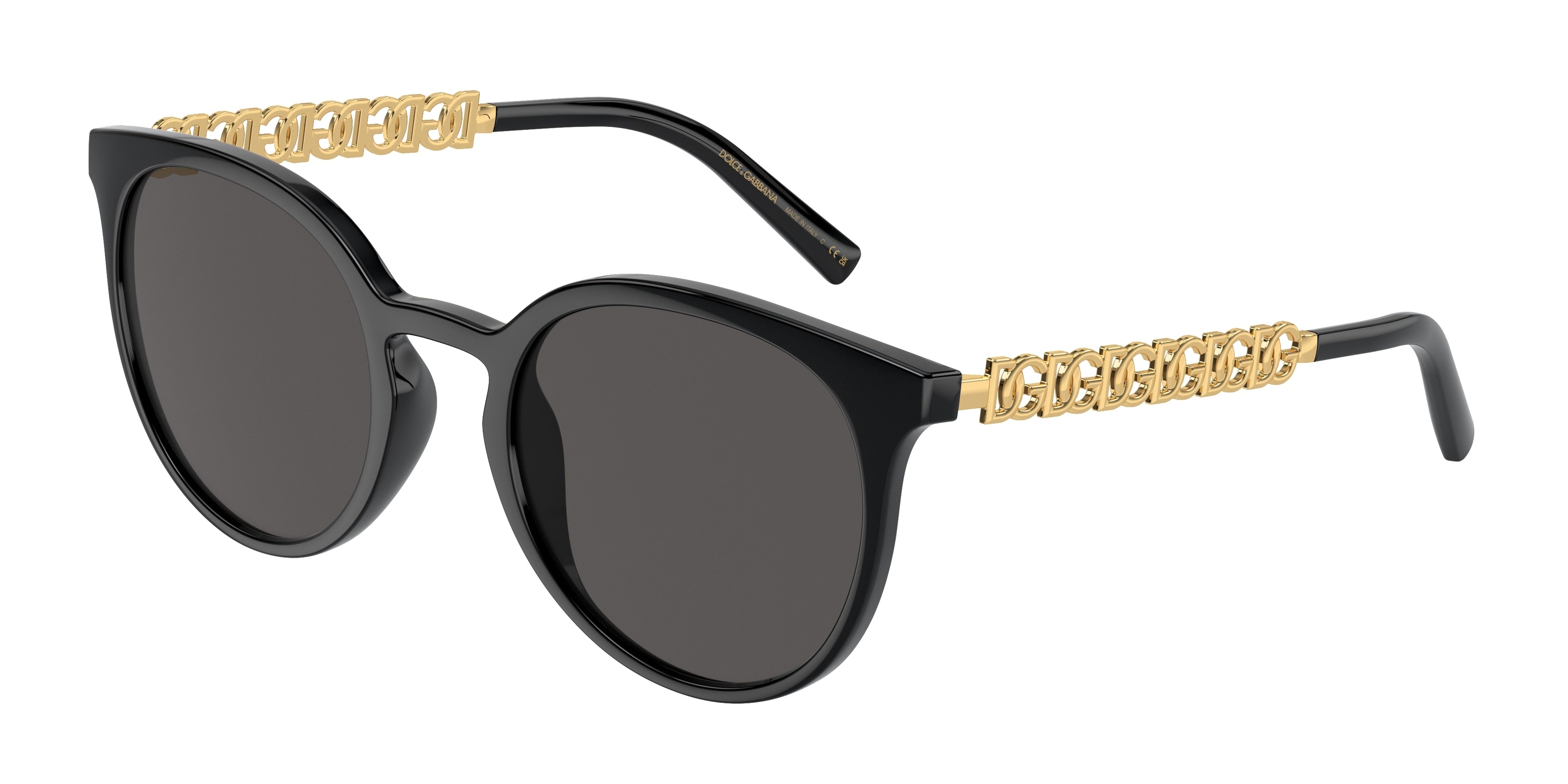 DOLCE & GABBANA DG6189U Phantos Sunglasses  501/87-Black 52-140-22 - Color Map Black
