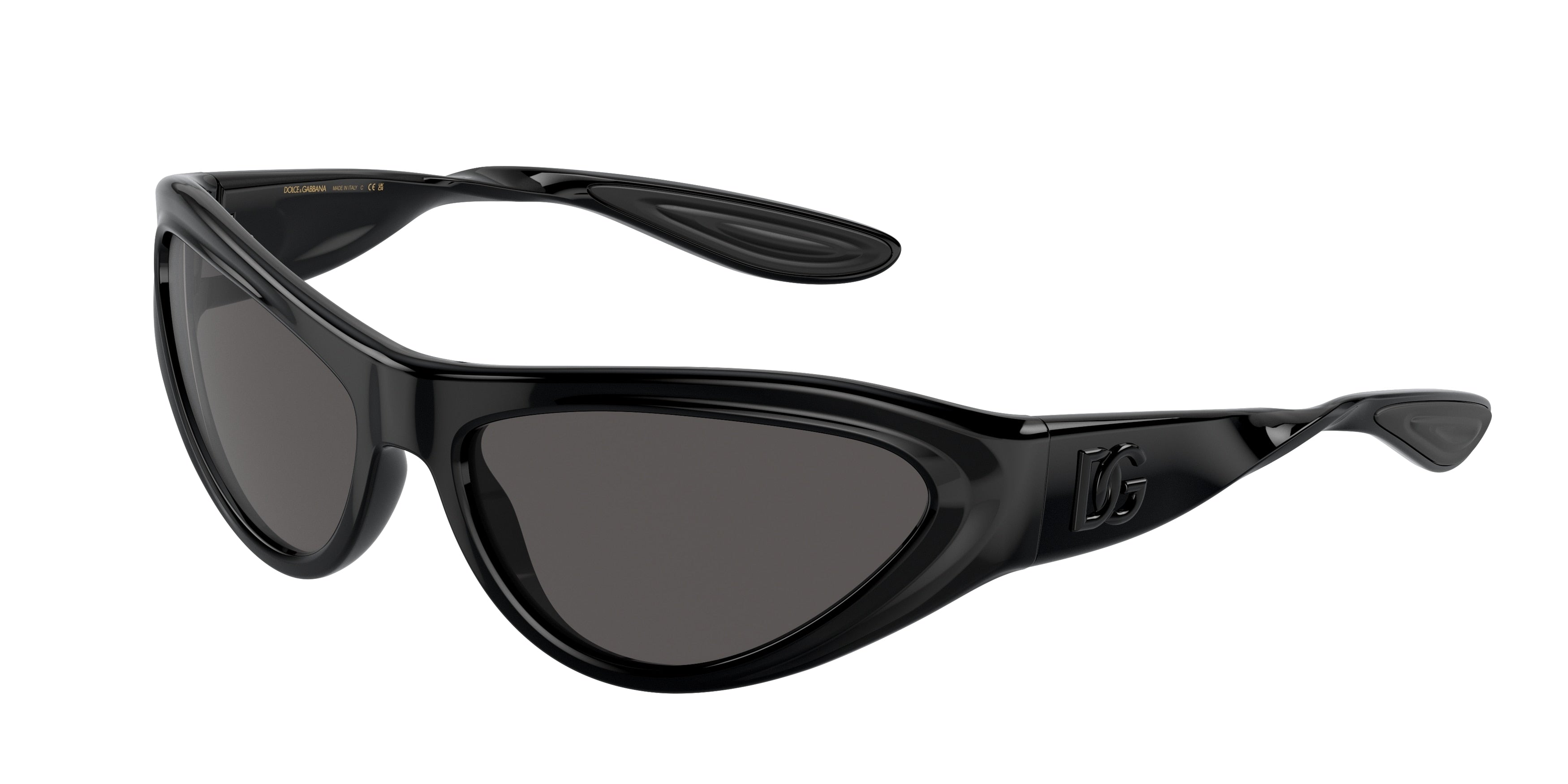 DOLCE & GABBANA DG6190 Cat Eye Sunglasses  501/87-Black 60-130-16 - Color Map Black