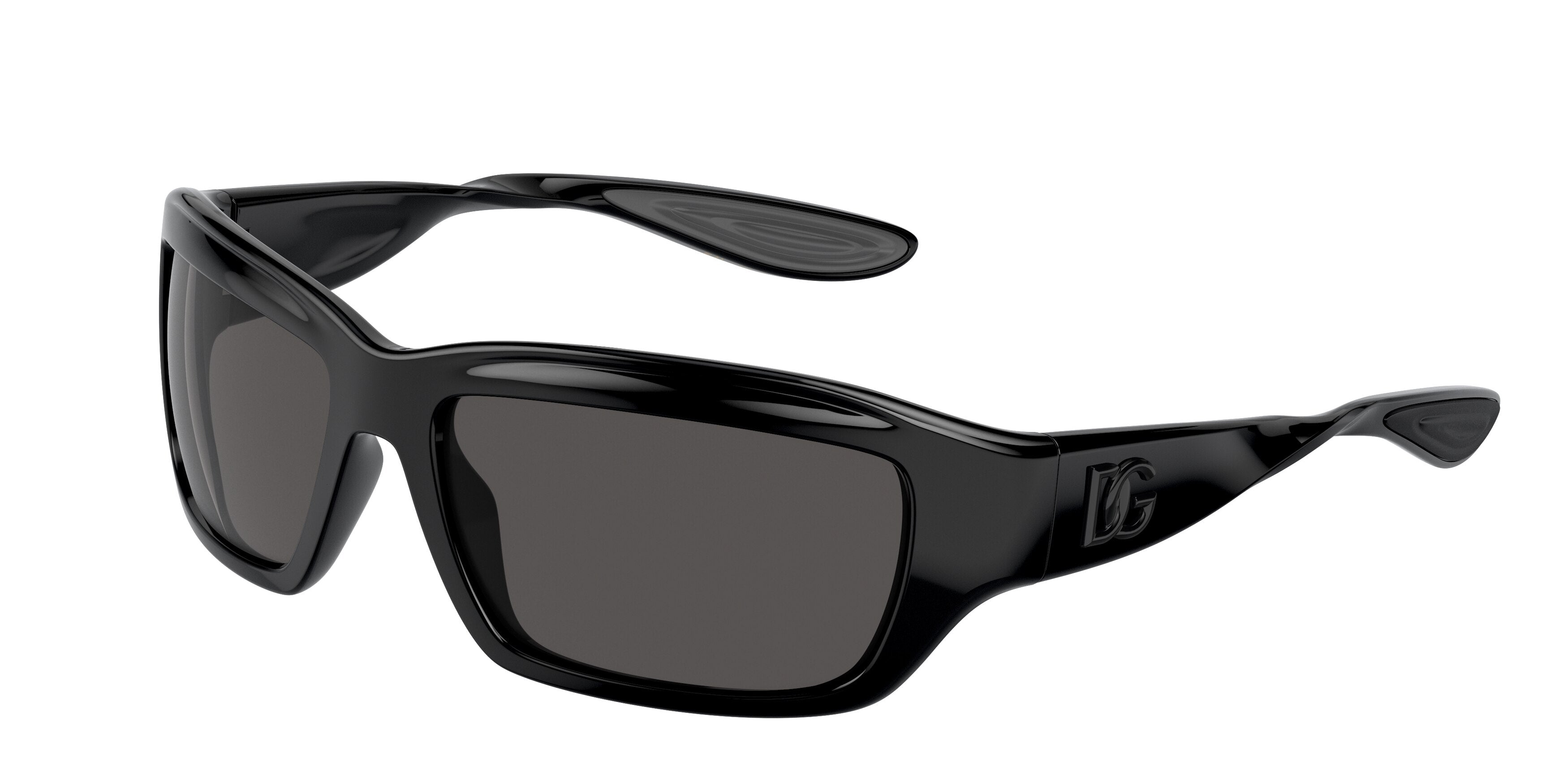 DOLCE & GABBANA DG6191 Rectangle Sunglasses  501/87-Black 59-130-16 - Color Map Black