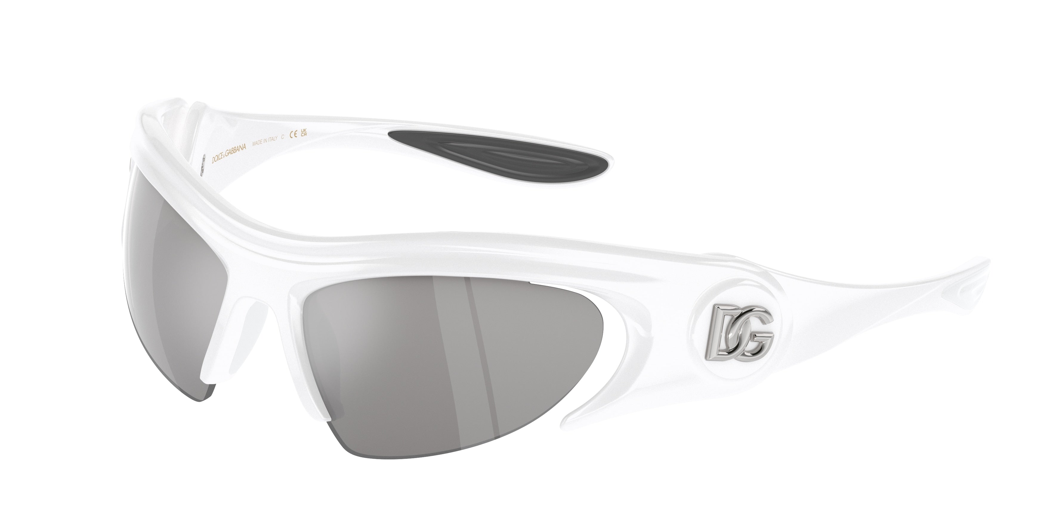 DOLCE & GABBANA DG6192 Cat Eye Sunglasses  33126G-White 58-120-13 - Color Map White