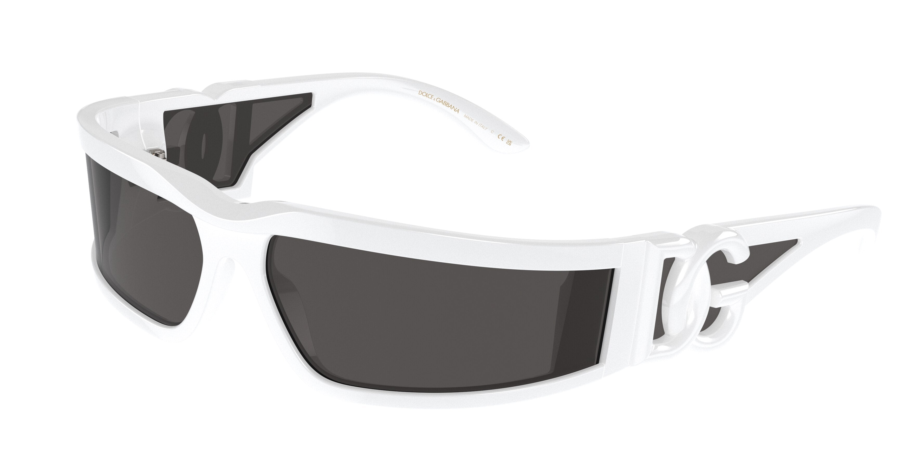 DOLCE & GABBANA DG6198 Rectangle Sunglasses  331287-White 63-130-16 - Color Map White
