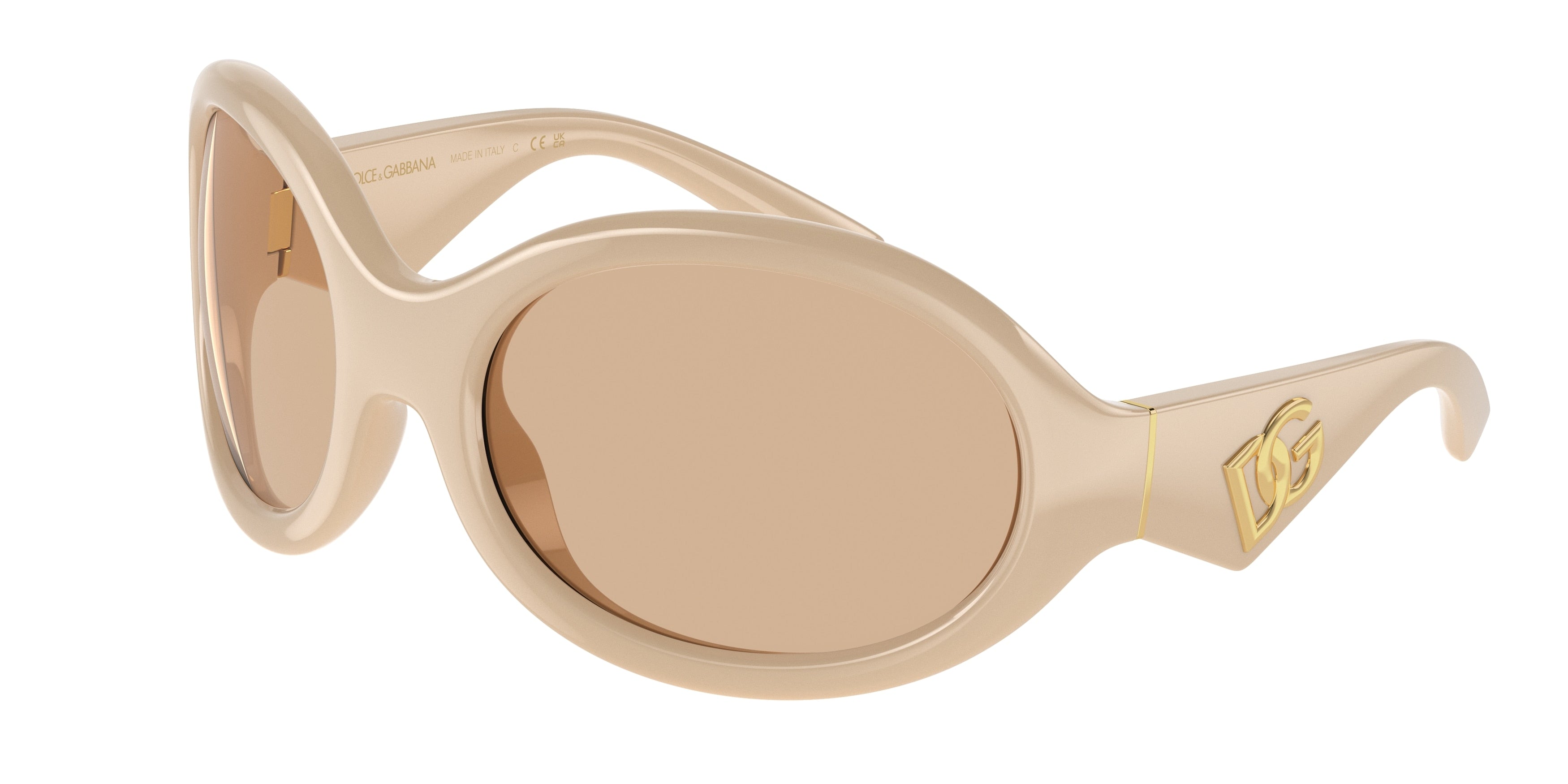 DOLCE & GABBANA DG6201 Oval Sunglasses  329273-Nude 67-115-21 - Color Map Pink