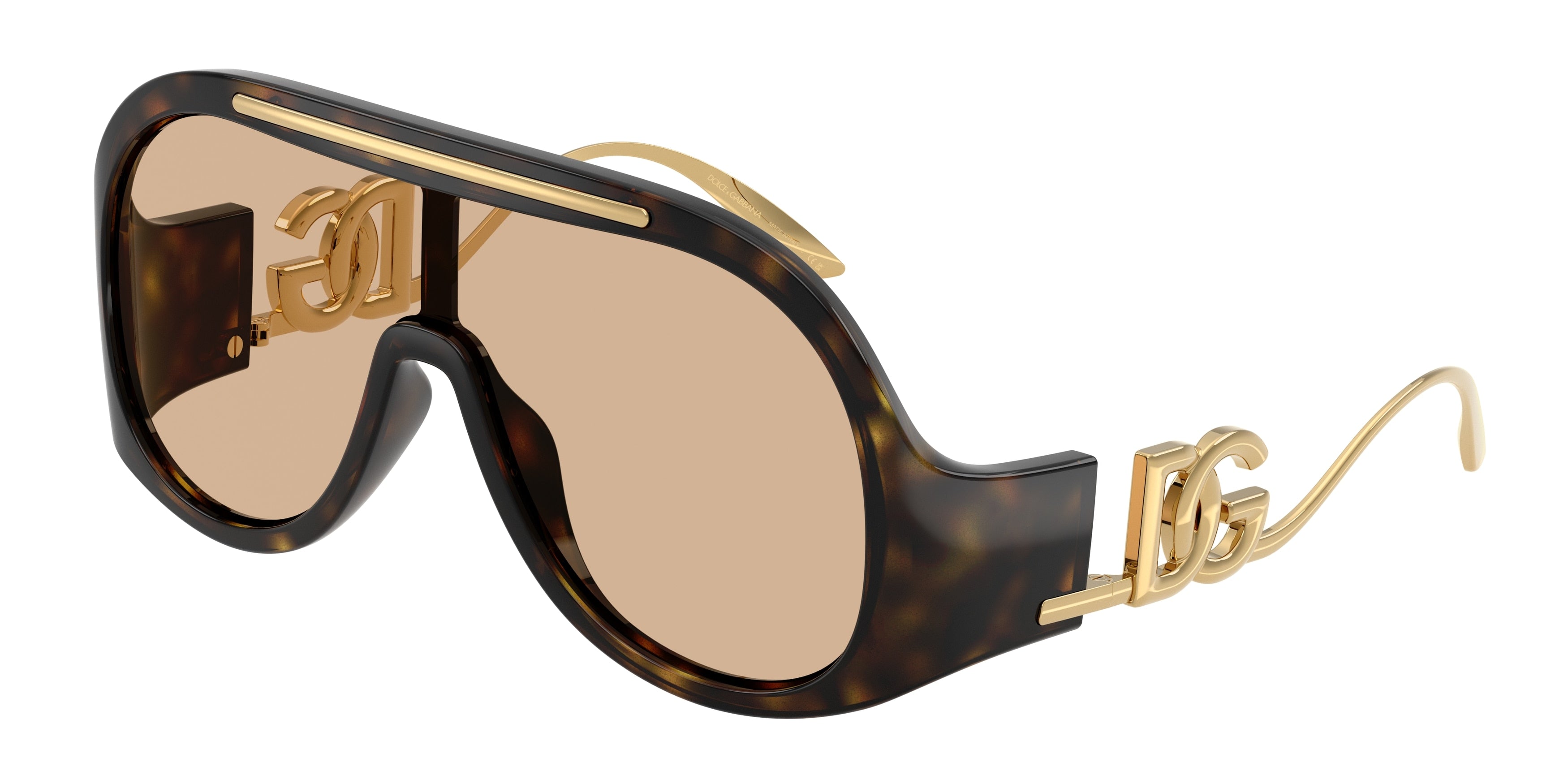 DOLCE & GABBANA DG6202 Pilot Sunglasses  502/93-Havana 0-115-128 - Color Map Tortoise