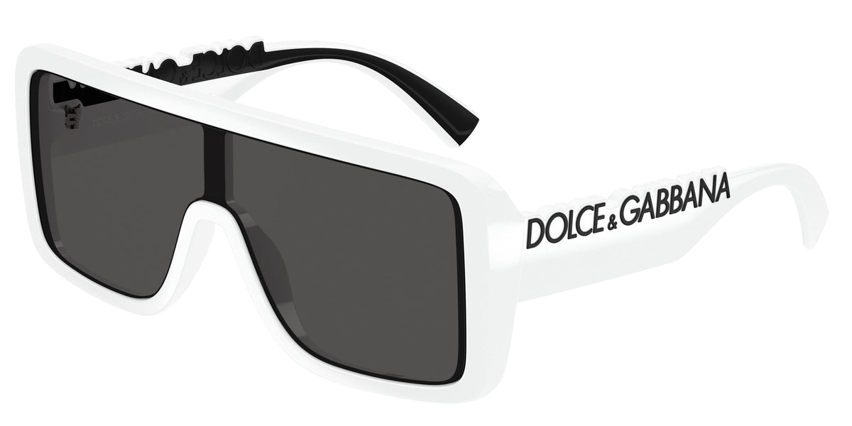 DOLCE & GABBANA DG6204 Rectangle Sunglasses  331287-White 0-145-134 - Color Map White