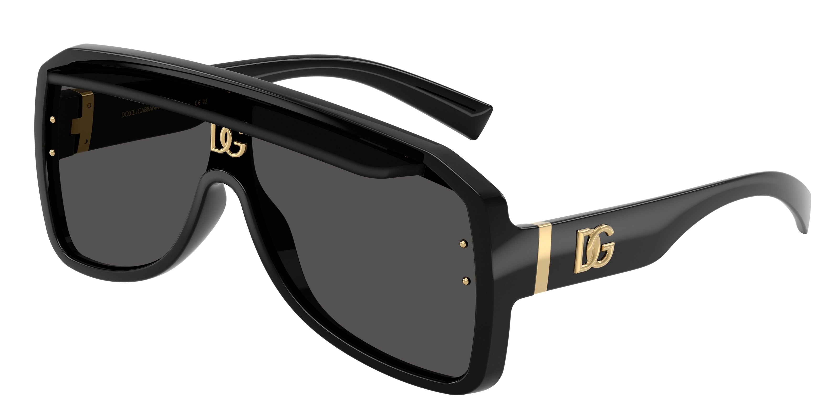 DOLCE & GABBANA DG6205 Pilot Sunglasses  501/87-Black 0-145-137 - Color Map Black