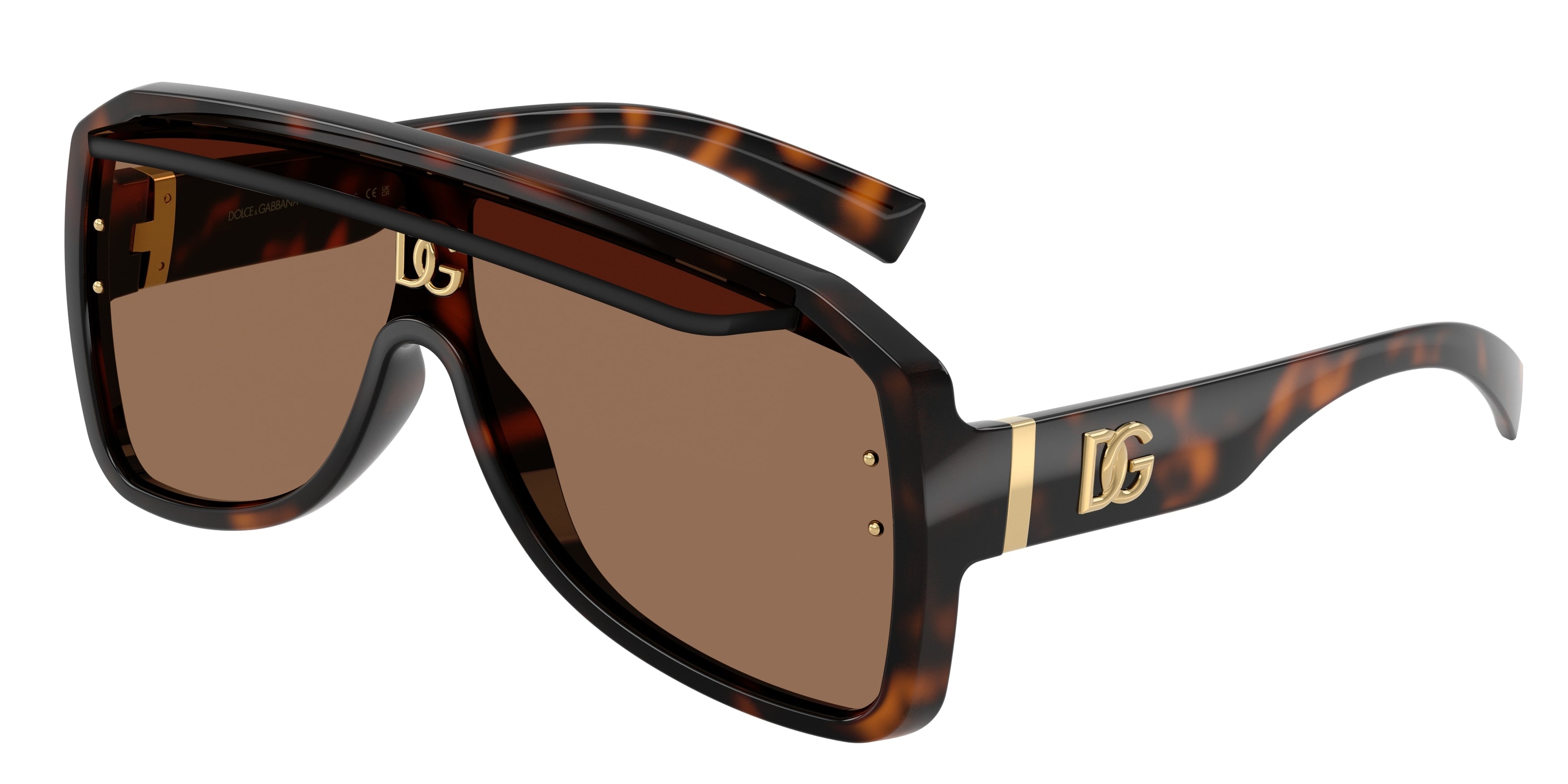 DOLCE & GABBANA DG6205 Pilot Sunglasses  502/73-Havana 0-145-137 - Color Map Tortoise