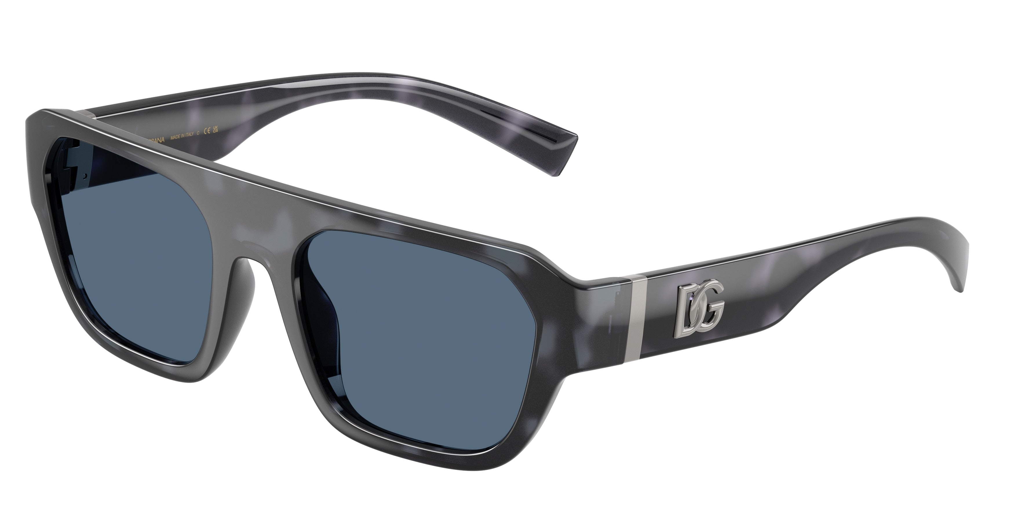 DOLCE & GABBANA DG6206 Square Sunglasses  344380-Blue Havana 54-145-20 - Color Map Blue