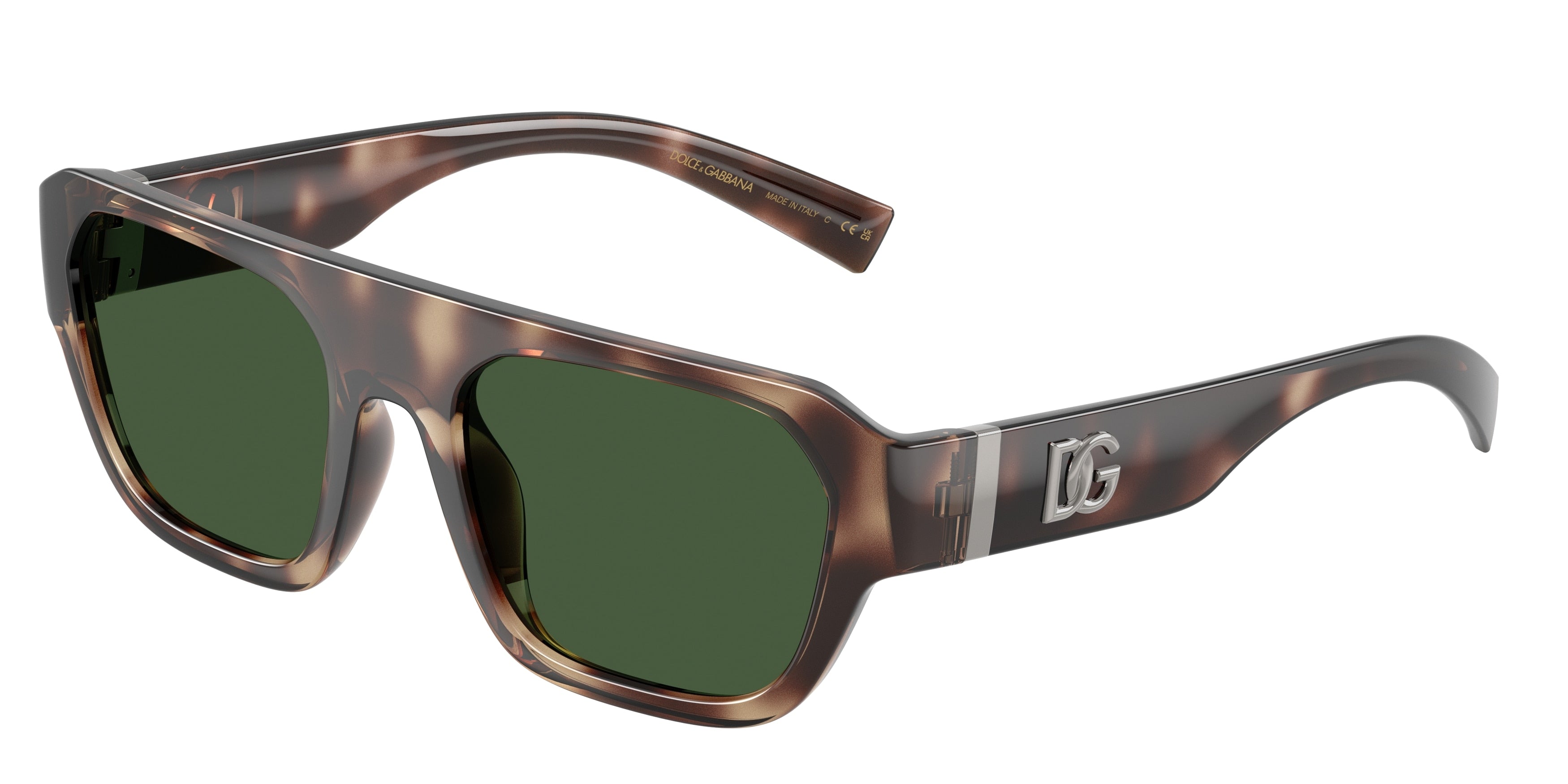 DOLCE & GABBANA DG6206 Square Sunglasses  344482-Brown Havana 54-145-20 - Color Map Brown