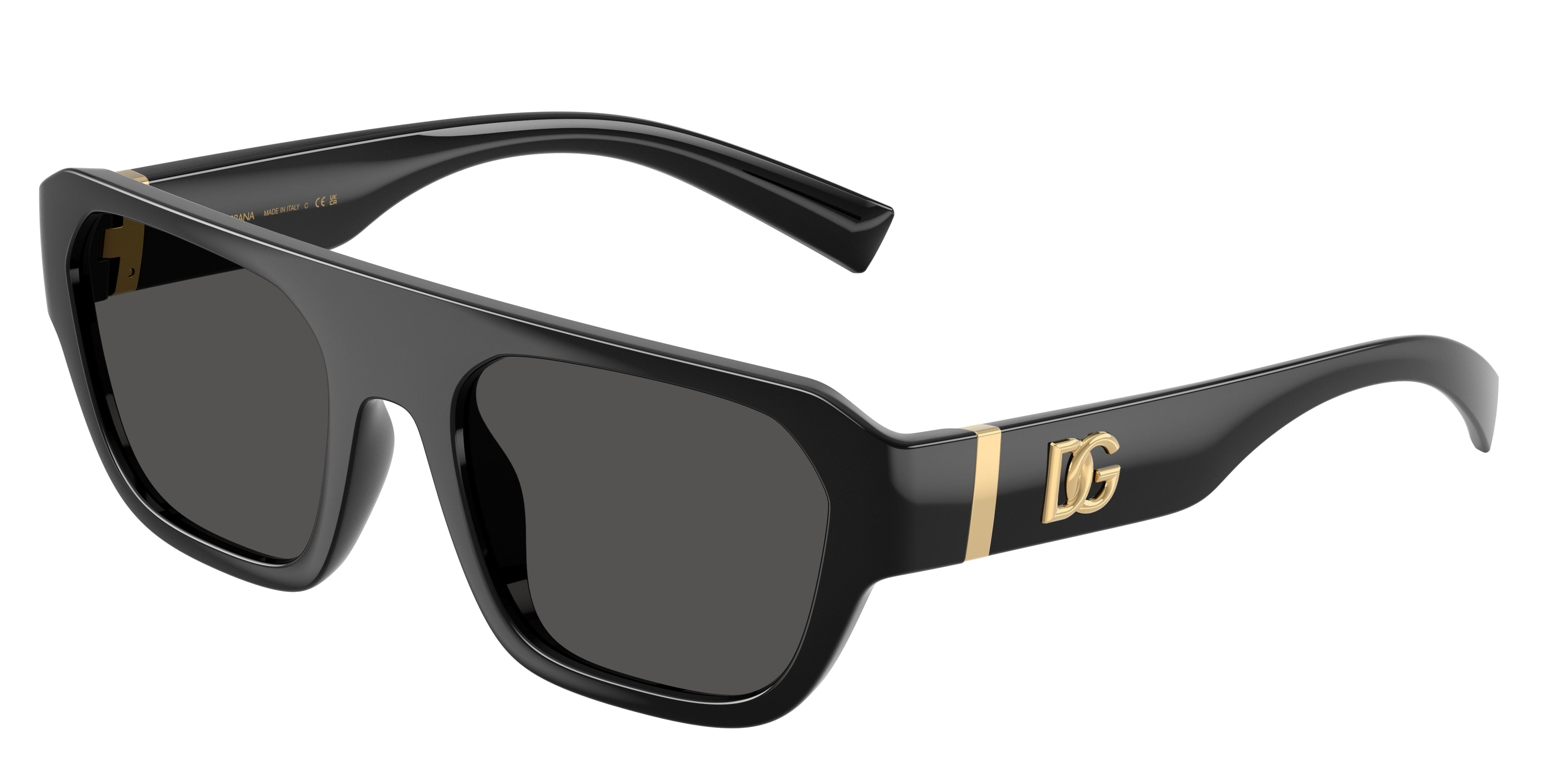 DOLCE & GABBANA DG6206 Square Sunglasses  501/87-Black 54-145-20 - Color Map Black