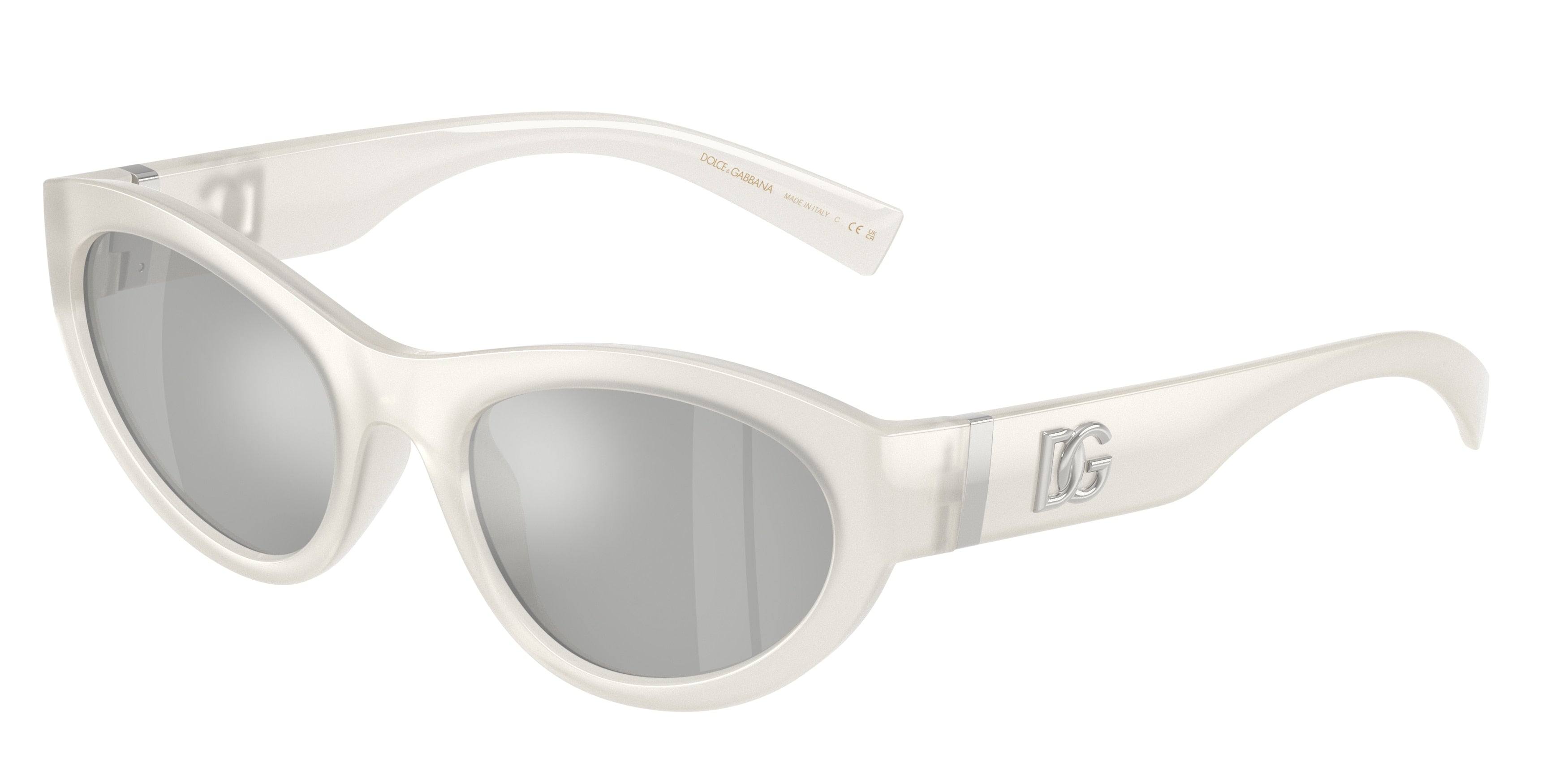 DOLCE & GABBANA DG6207 Cat Eye Sunglasses  30398V-Milky White 54-145-20 - Color Map White
