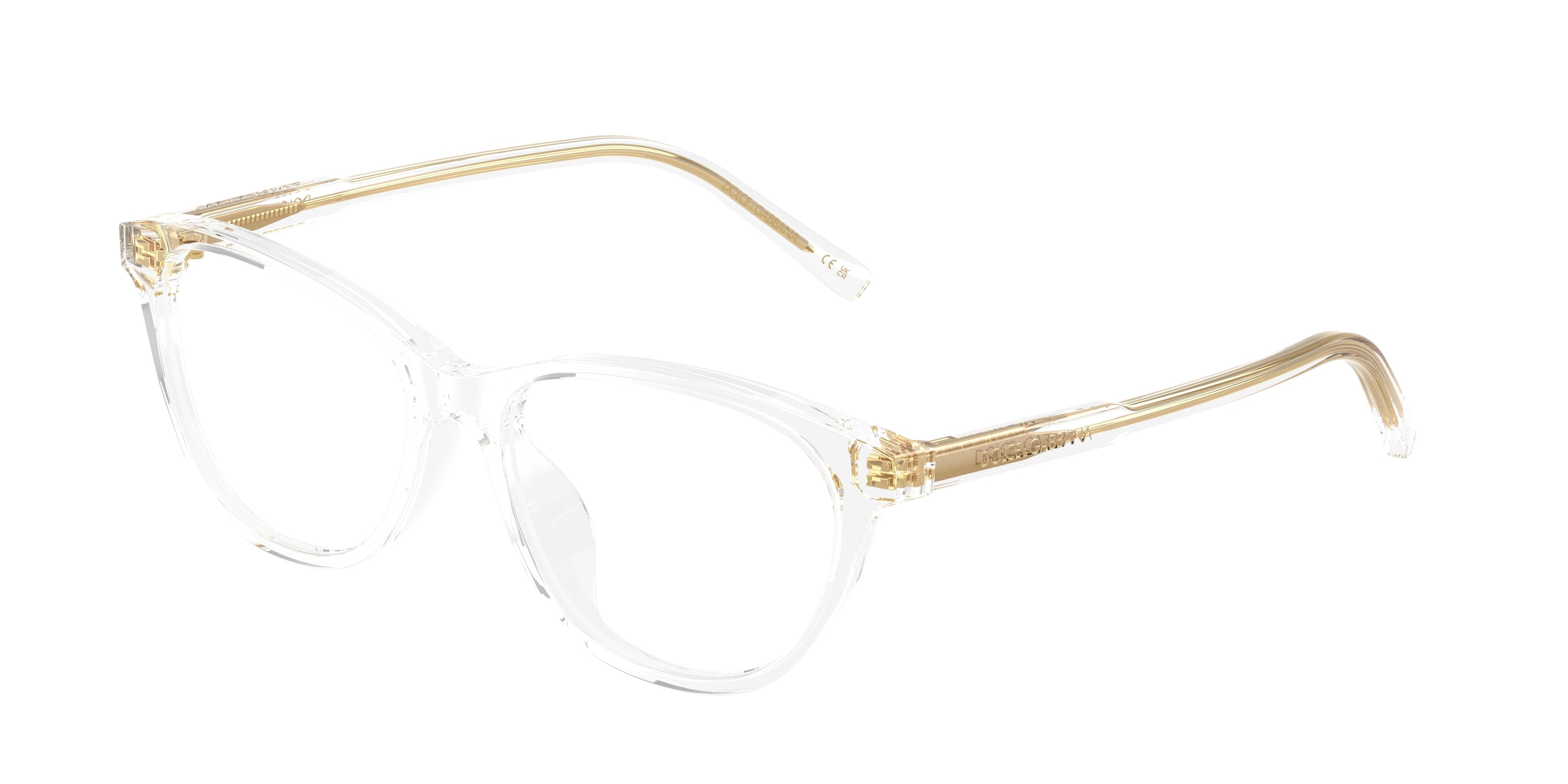 Dolce & Gabbana Kids DX3002 Cat Eye Eyeglasses  3133-Crystal 50-130-15 - Color Map Transparent
