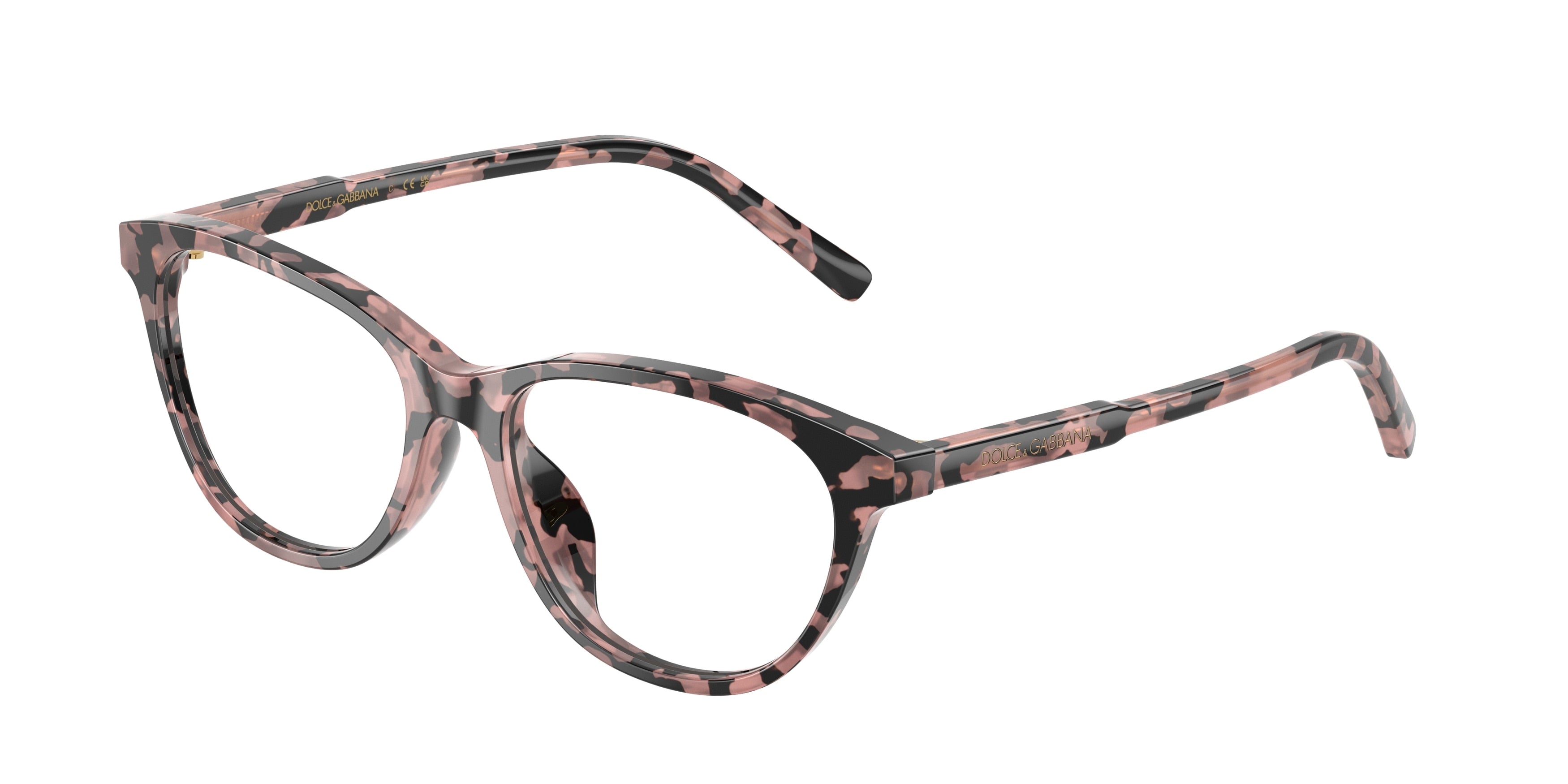 Dolce & Gabbana Kids DX3002 Cat Eye Eyeglasses  3476-Pink Havana 50-130-15 - Color Map Tortoise