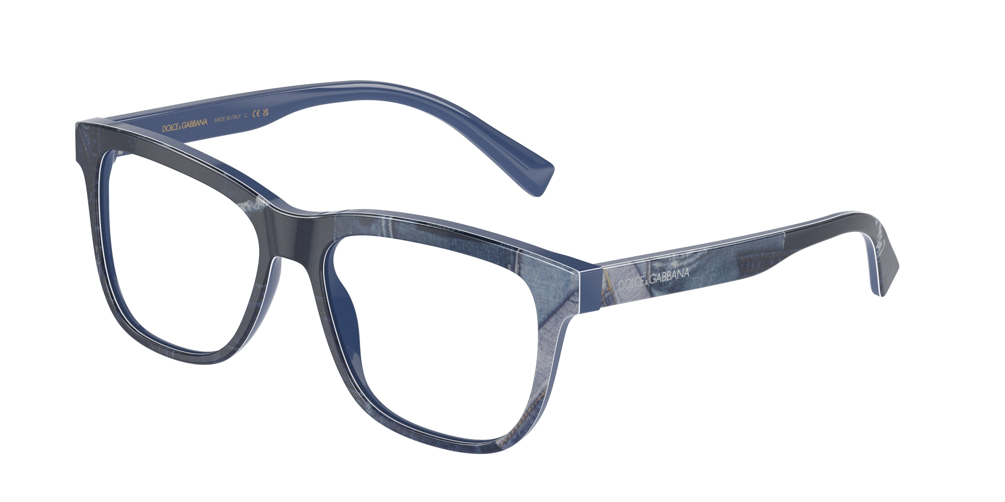 Dolce & Gabbana Kids DX3356 Rectangle Eyeglasses for Men — Free Shipping - 49-130-15 / 3402-Denim