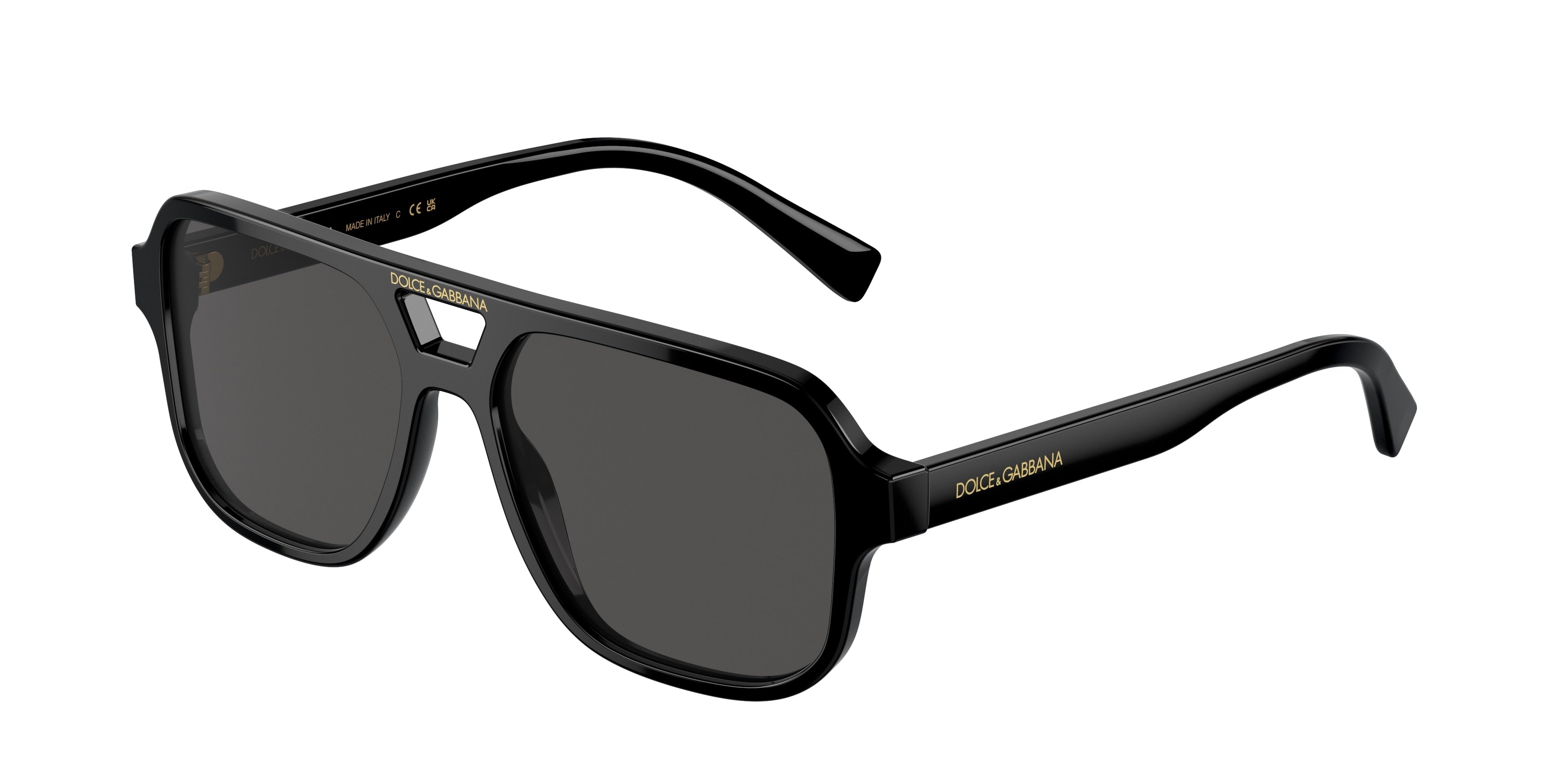 Dolce & Gabbana Kids DX4003 Pilot Sunglasses  335587-Black 50-130-14 - Color Map Black