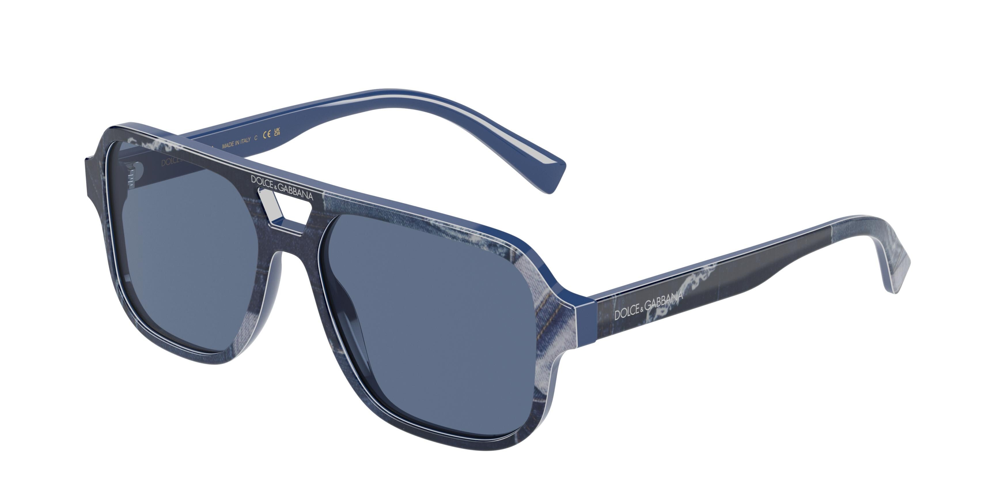 Dolce & Gabbana Kids DX4003 Pilot Sunglasses  340280-Denim 50-130-14 - Color Map Blue