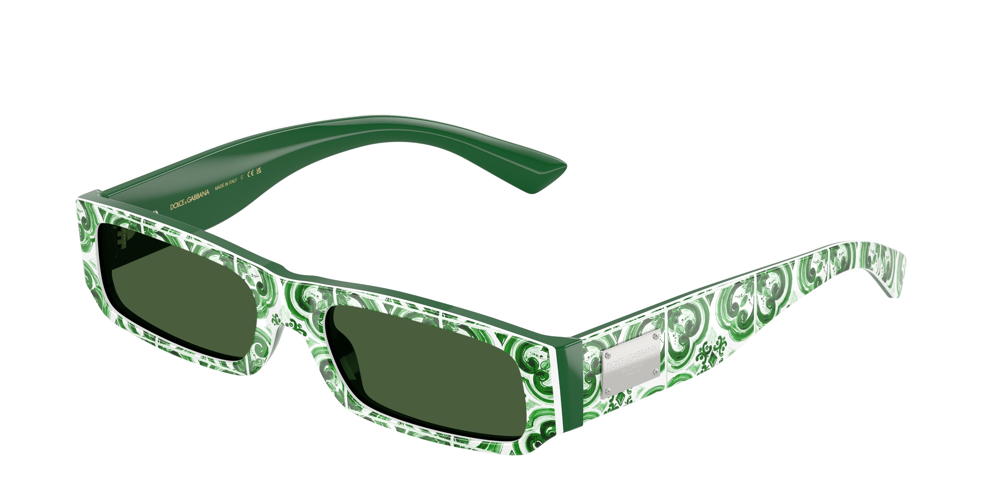 Dolce & Gabbana Kids DX4005 Rectangle Sunglasses  343671-Green Maiolica 49-130-16 - Color Map Green