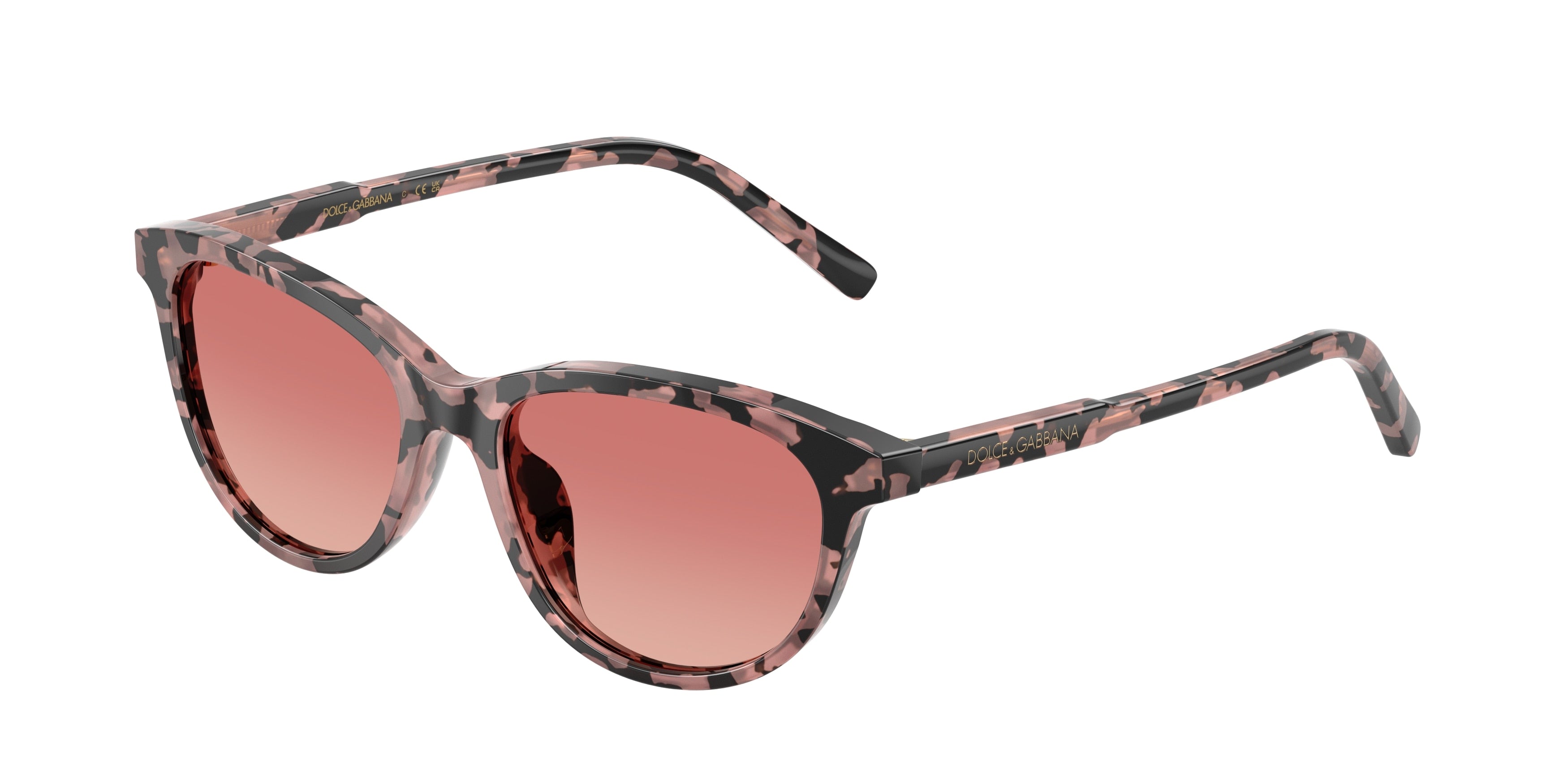 Dolce & Gabbana Kids DX4010 Cat Eye Sunglasses  3476A5-Pink Havana 48-130-15 - Color Map Tortoise