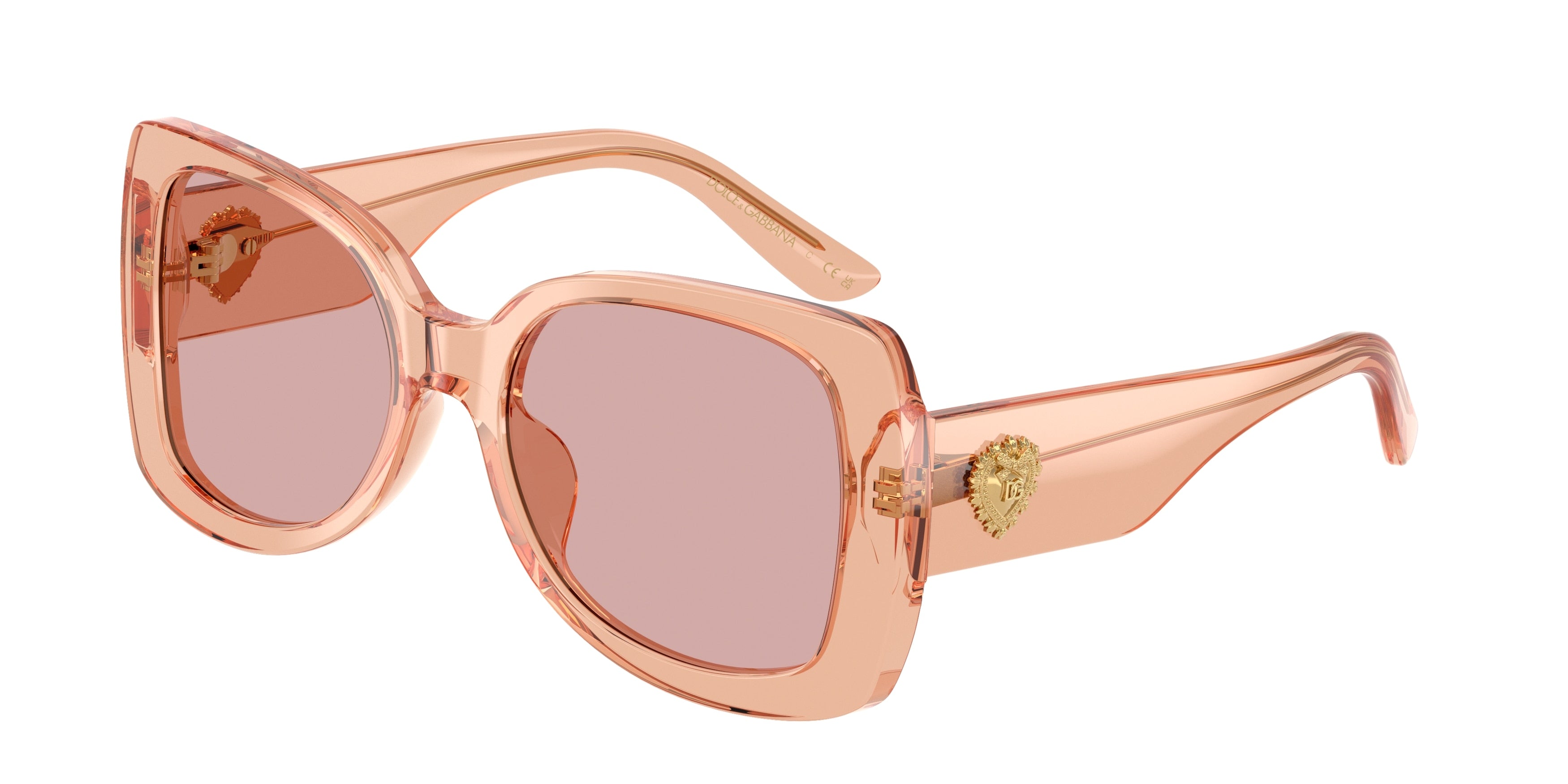 Dolce & Gabbana Kids DX4012 Butterfly Sunglasses  322684-Nude Transparent 50-130-17 - Color Map Pink