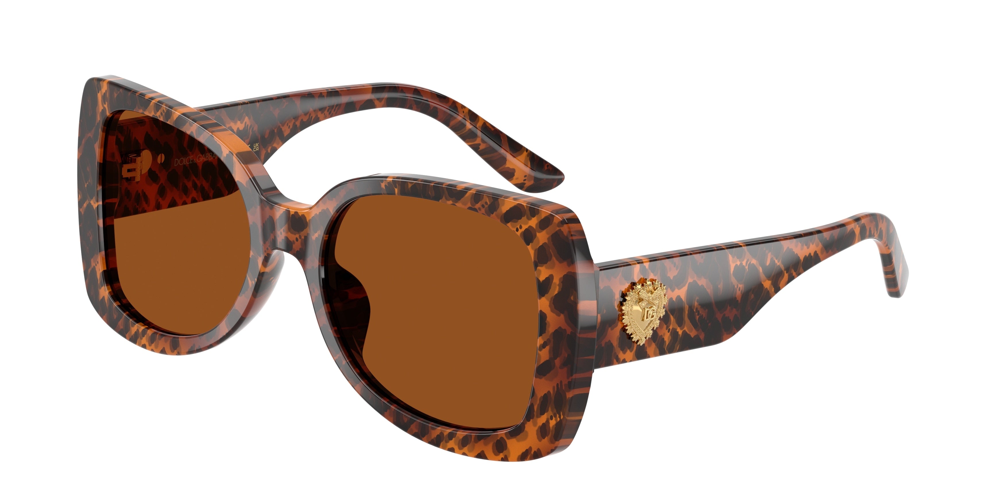 Dolce & Gabbana Kids DX4012 Butterfly Sunglasses  347073-Leo Transparent 50-130-17 - Color Map Brown