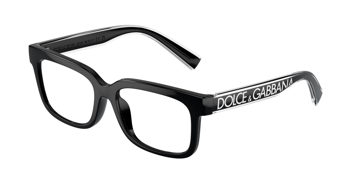 Dolce & Gabbana Kids DX5002 Rectangle Eyeglasses  501-Black 49-130-15 - Color Map Black