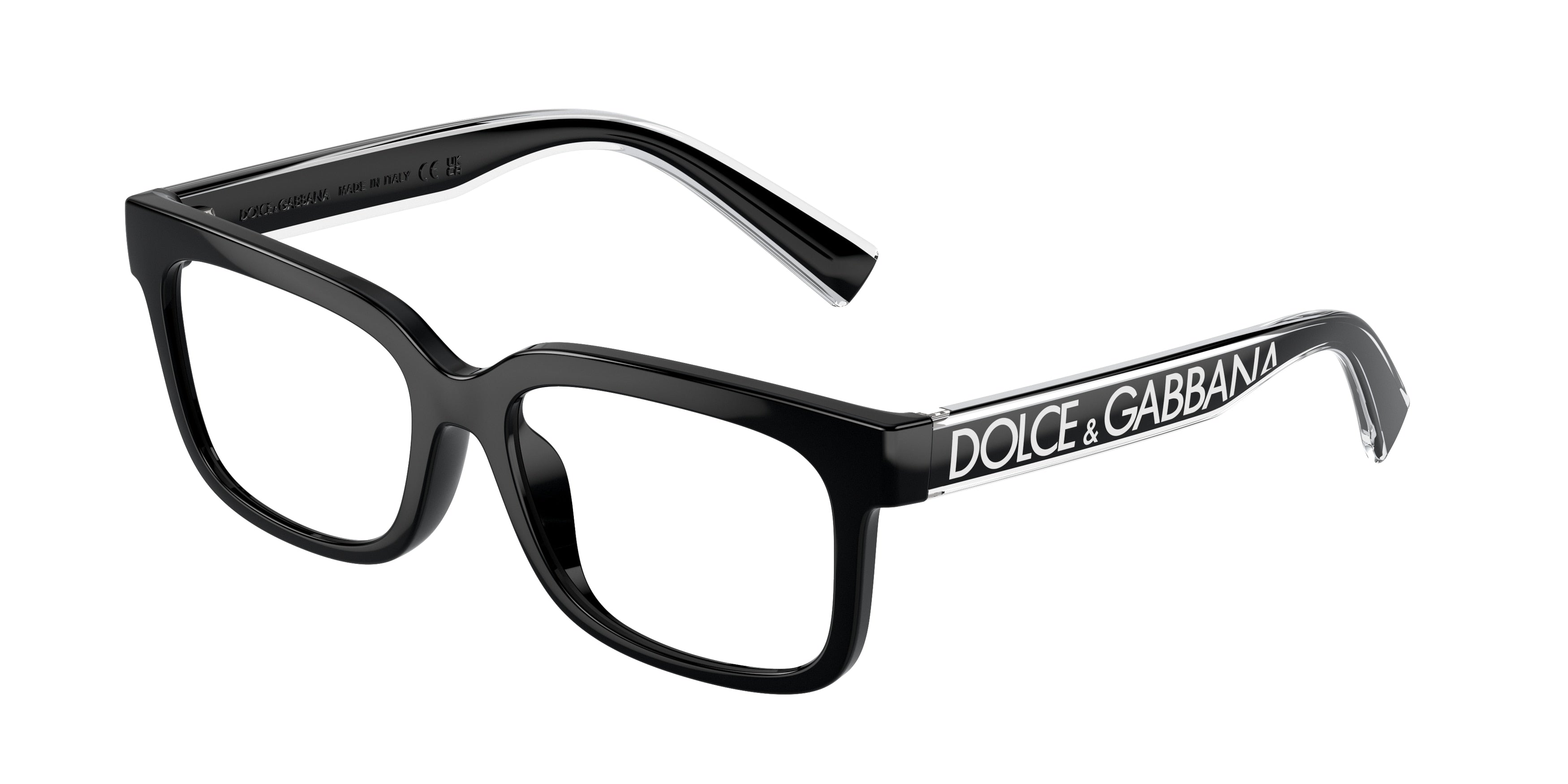 Dolce & Gabbana Kids DX5002 Rectangle Eyeglasses  501-Black 49-130-15 - Color Map Black