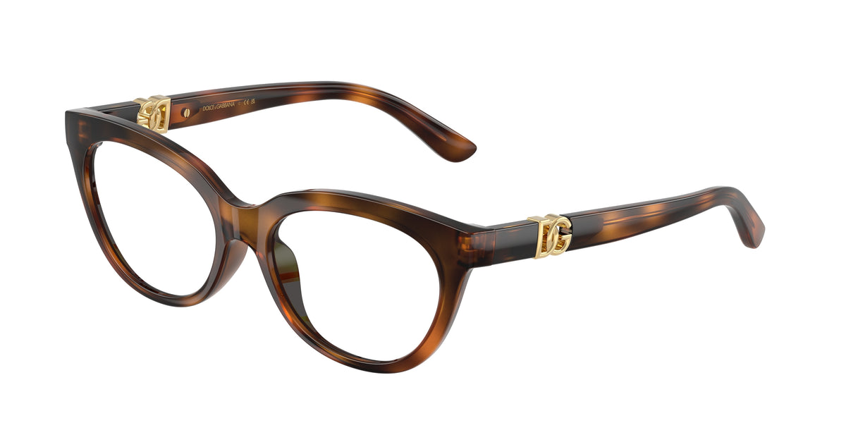 Dolce & Gabbana Kids DX5005U Butterfly Eyeglasses  502-Havana 48-130-15 - Color Map Tortoise