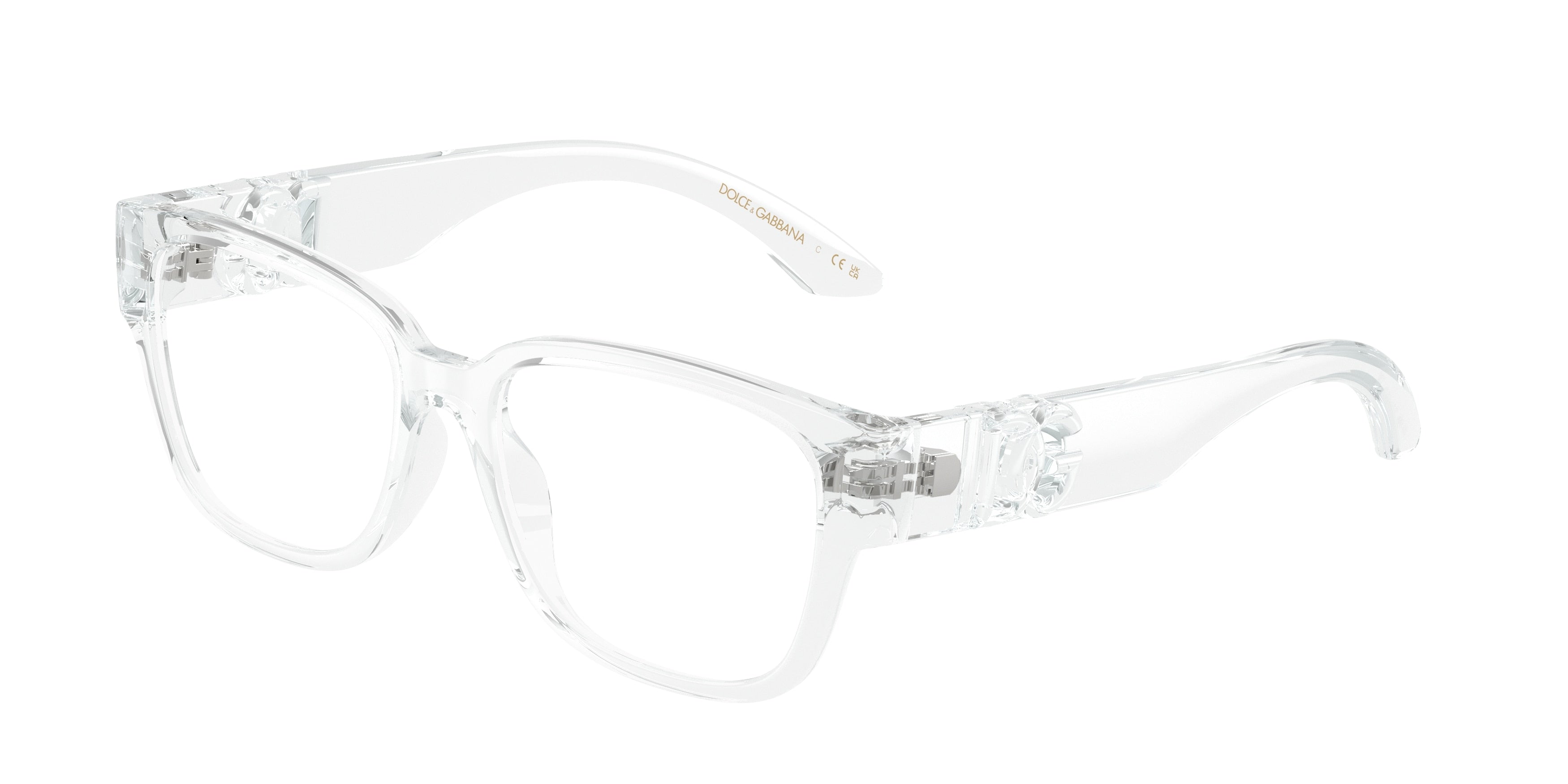 Dolce & Gabbana Kids DX5006 Square Eyeglasses  3133-Crystal 49-130-15 - Color Map Transparent