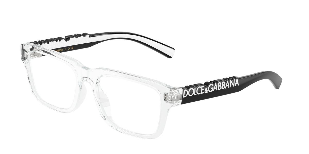 Dolce & Gabbana Kids DX5008 Rectangle Eyeglasses  3133-Crystal 49-130-16 - Color Map Transparent