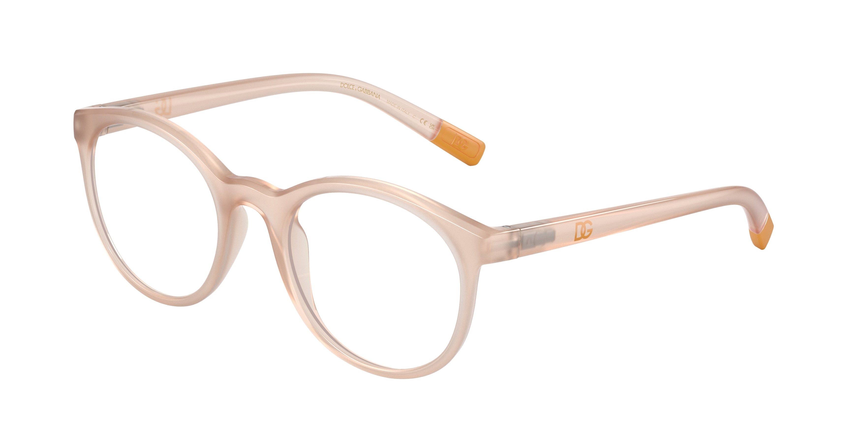 Dolce & Gabbana Kids DX5095 Phantos Eyeglasses  3041-Opal Rose 46-130-19 - Color Map Pink