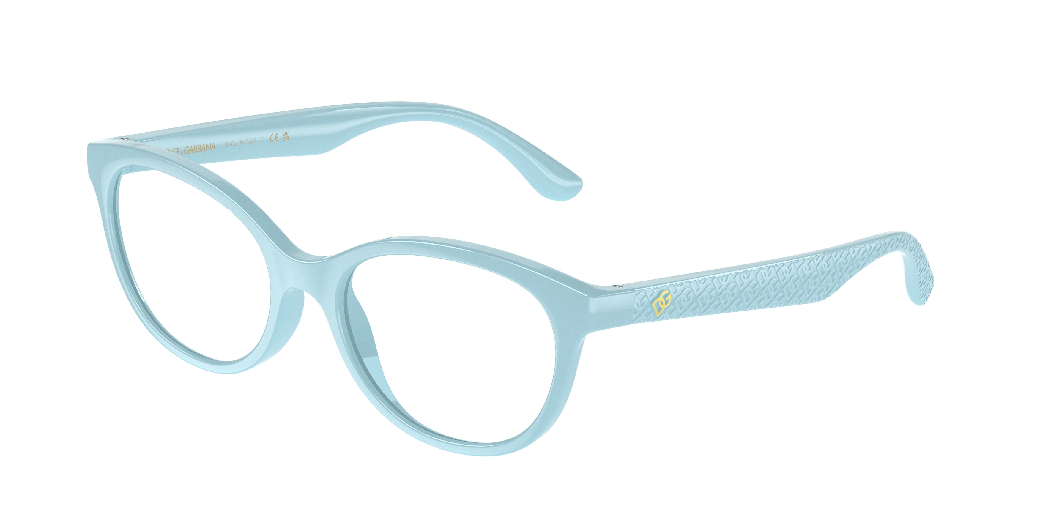 Dolce & Gabbana Kids DX5096 Butterfly Eyeglasses  3134-Azure 49-130-16 - Color Map Blue