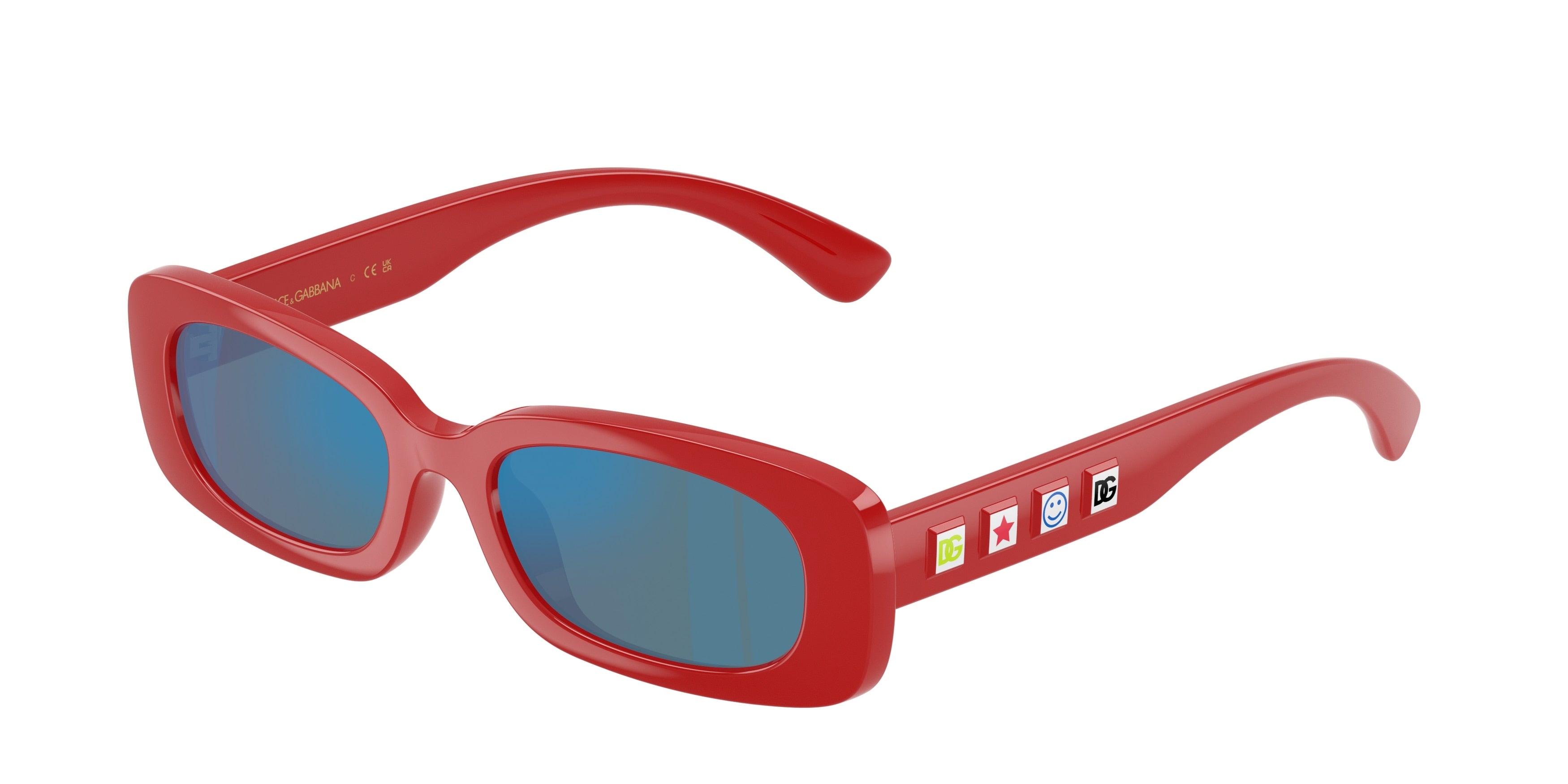 Dolce & Gabbana Kids DX6006U Rectangle Sunglasses  308825-Red 46-130-16 - Color Map Red