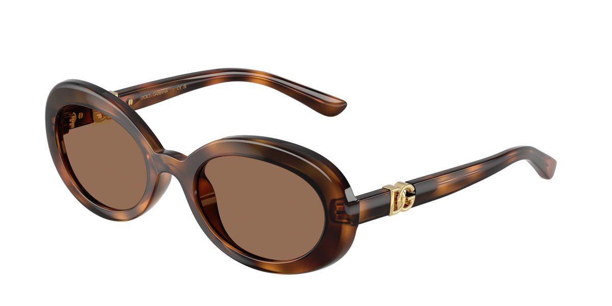 Dolce & Gabbana Kids DX6007U Oval Sunglasses  502/73-Havana 49-130-19 - Color Map Tortoise