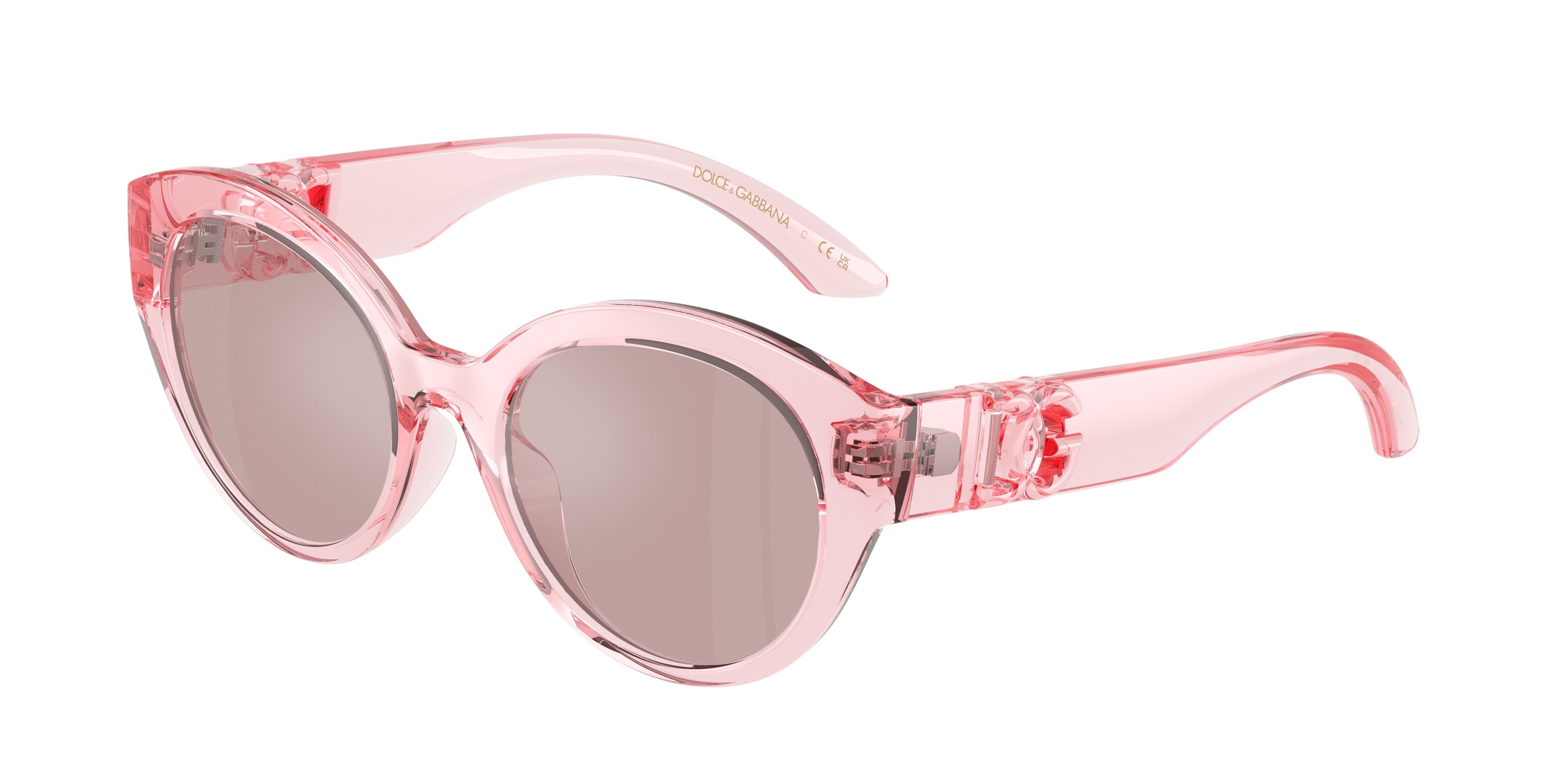 Dolce & Gabbana Kids DX6010 Butterfly Sunglasses  3098VS-Transparent Pink 47-130-17 - Color Map Pink