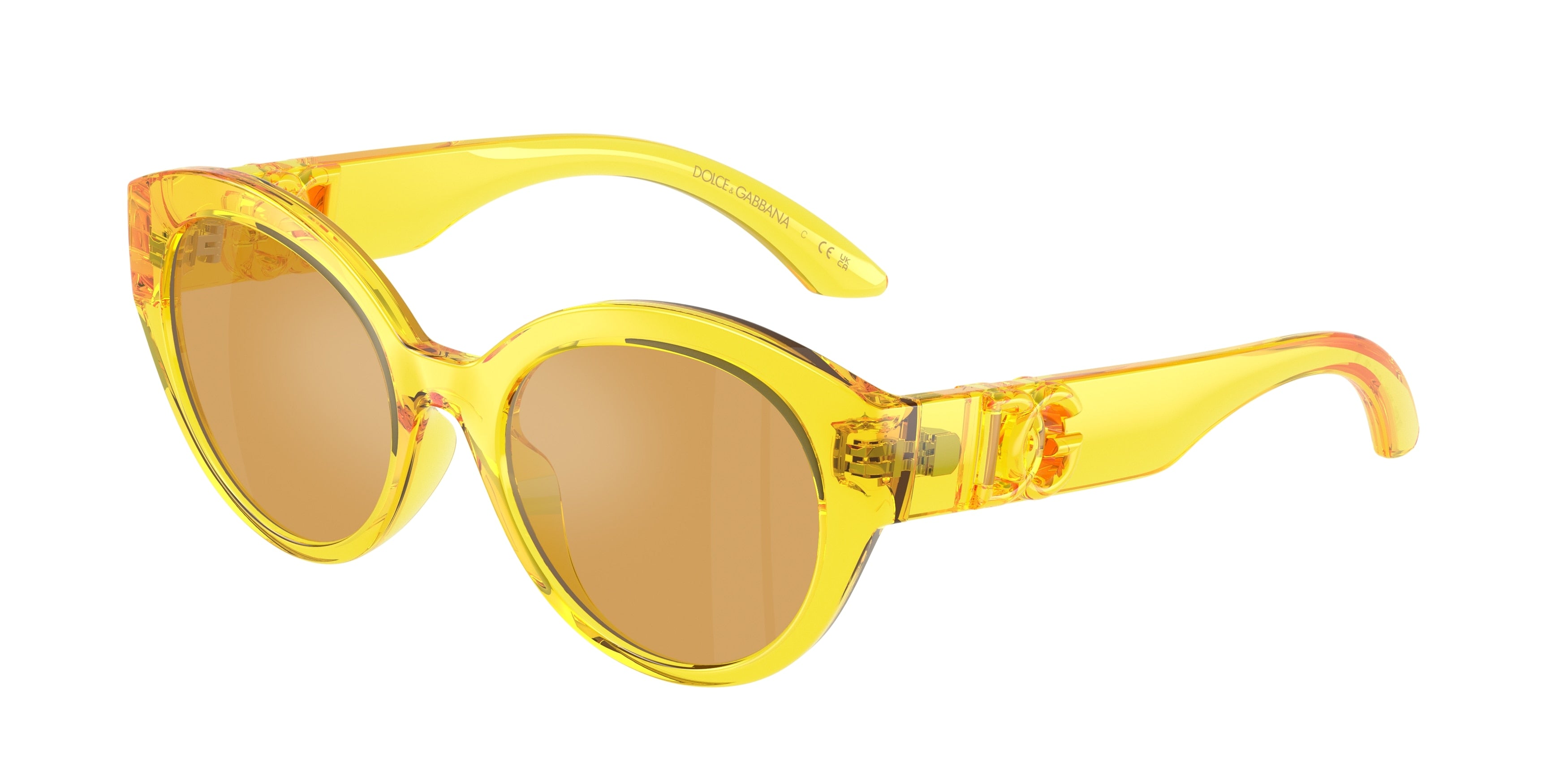 Dolce & Gabbana Kids DX6010 Butterfly Sunglasses  333474-Transparent Yellow 47-130-17 - Color Map Yellow