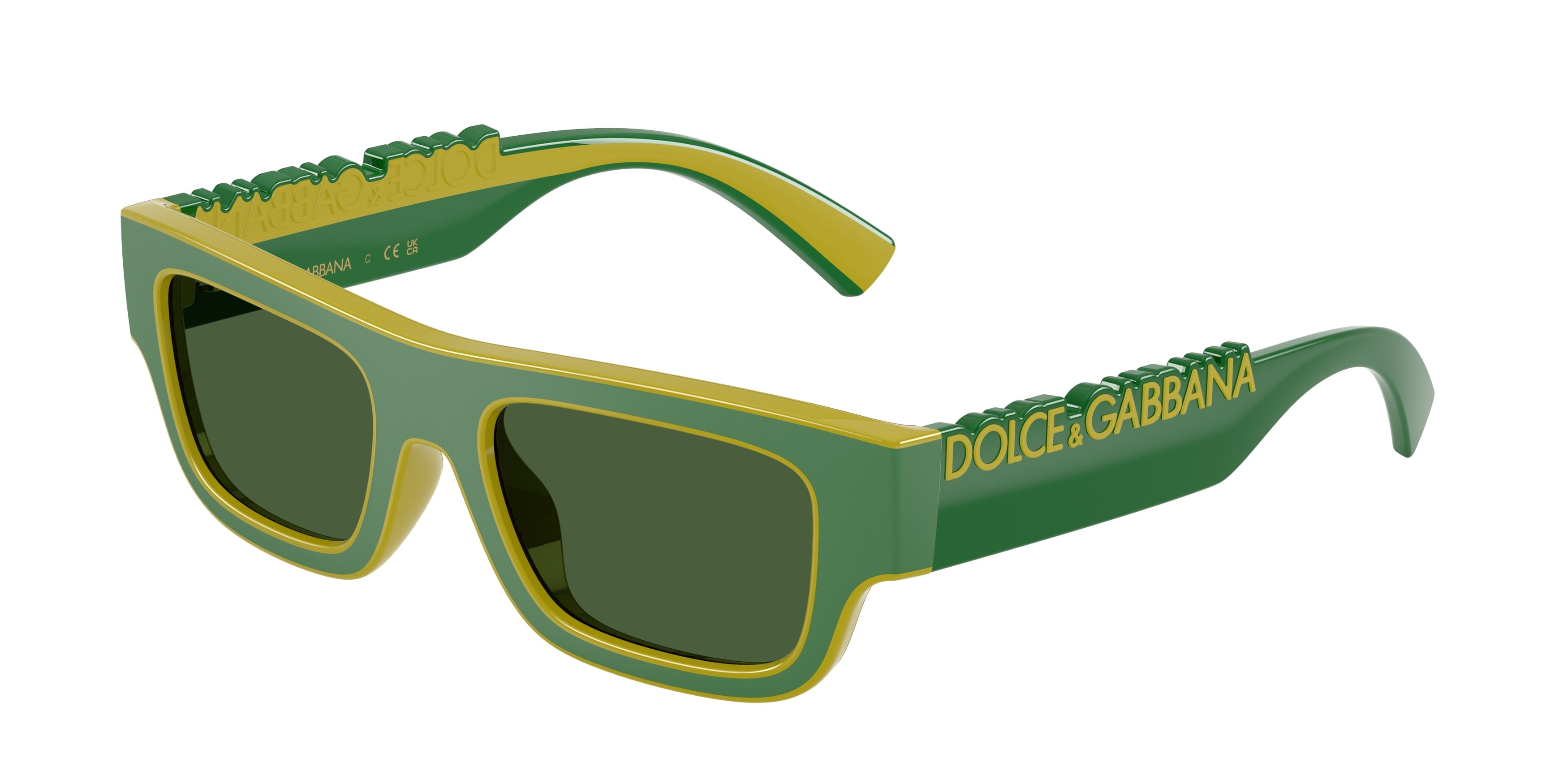 Dolce & Gabbana Kids DX6011 Rectangle Sunglasses  346771-Green 47-130-17 - Color Map Green