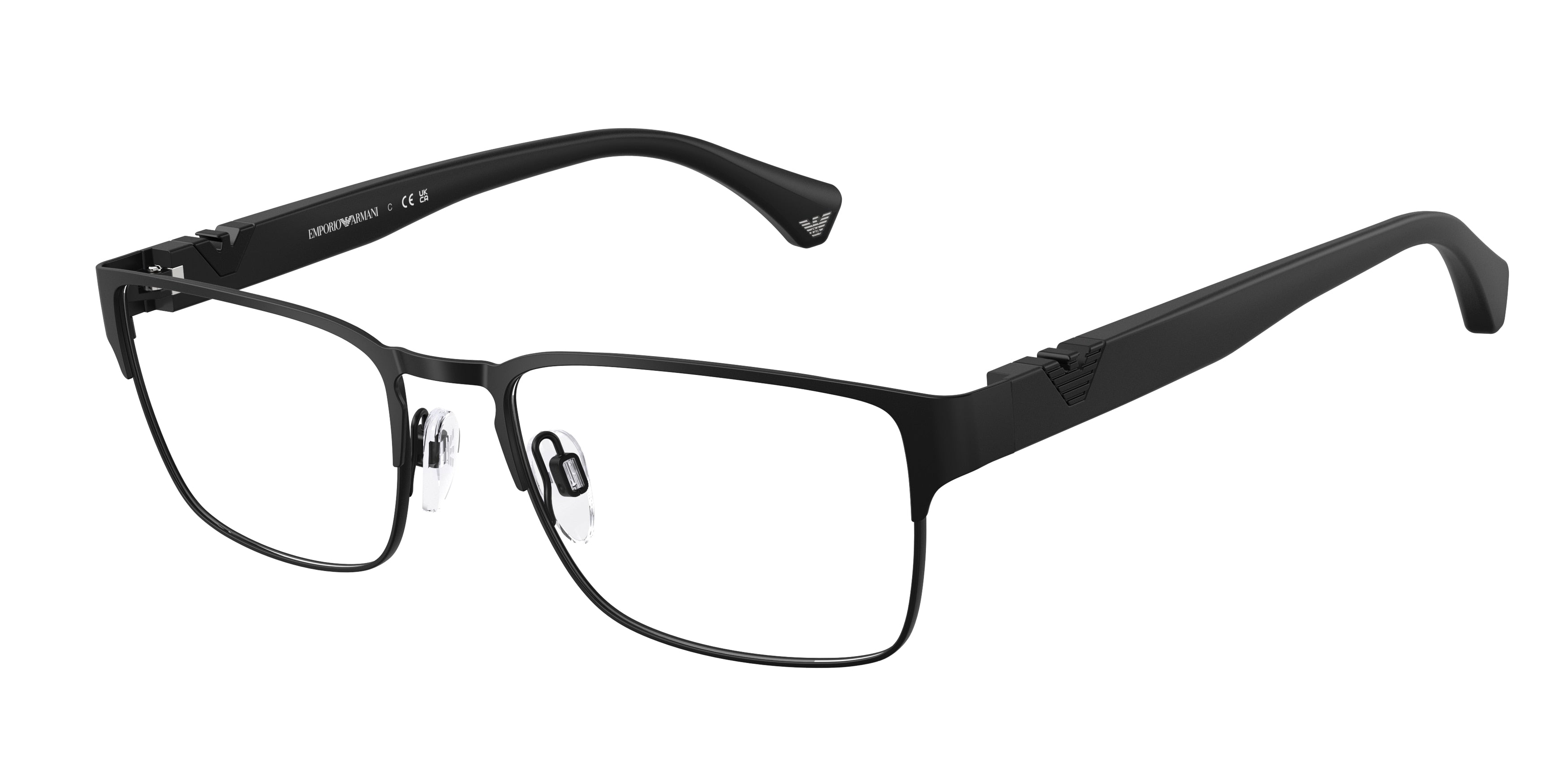 Emporio Armani EA1027 Square Eyeglasses  3001-Matte Black 57-140-18 - Color Map Black