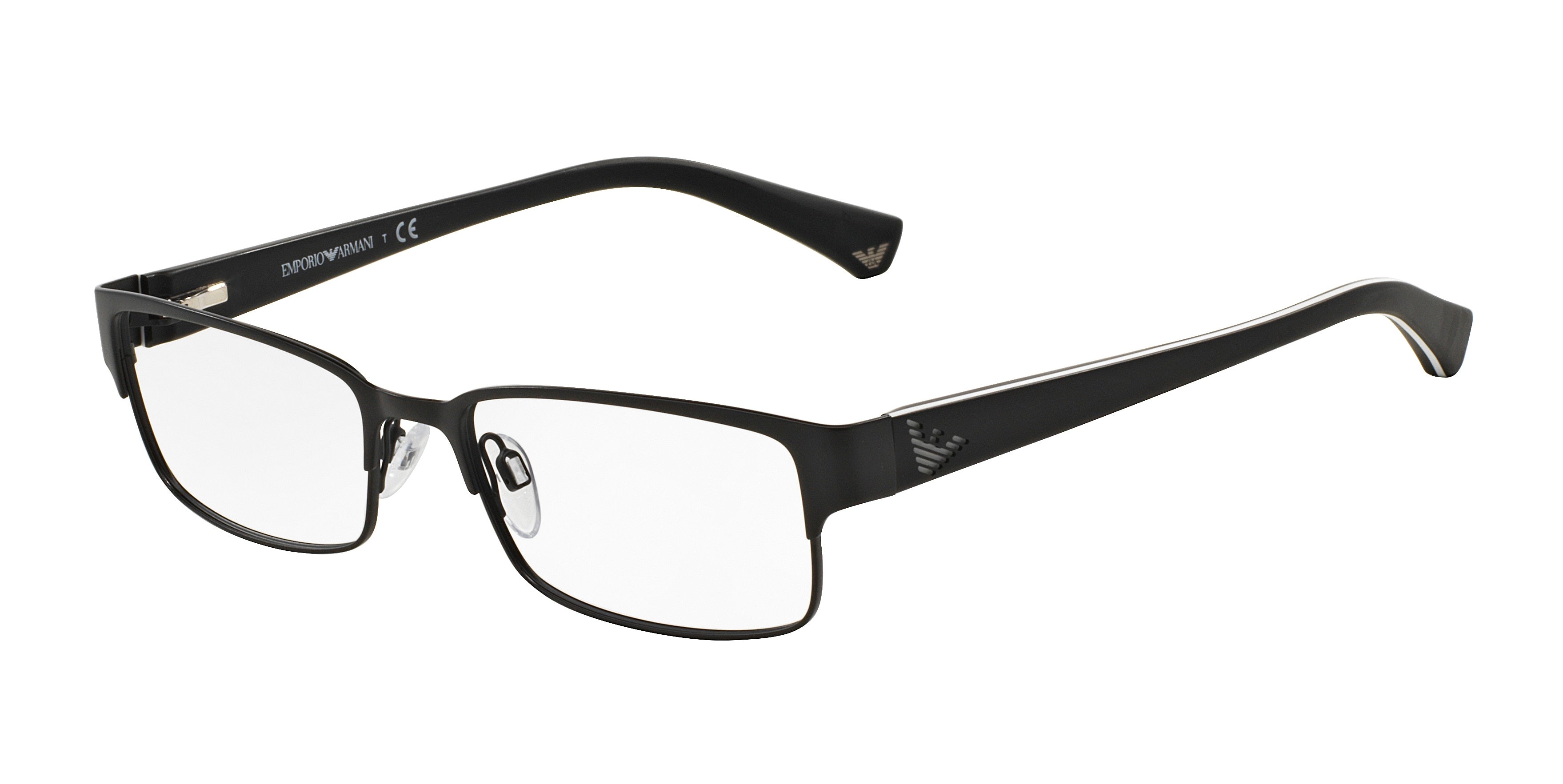 Emporio Armani EA1036 Rectangle Eyeglasses  3109-Matte Black 53-140-17 - Color Map Black