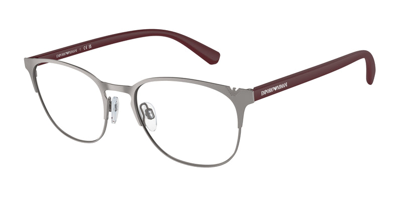 Emporio Armani EA1059 Oval Eyeglasses  3379-Matte Gunmetal 51-140-19 - Color Map Grey