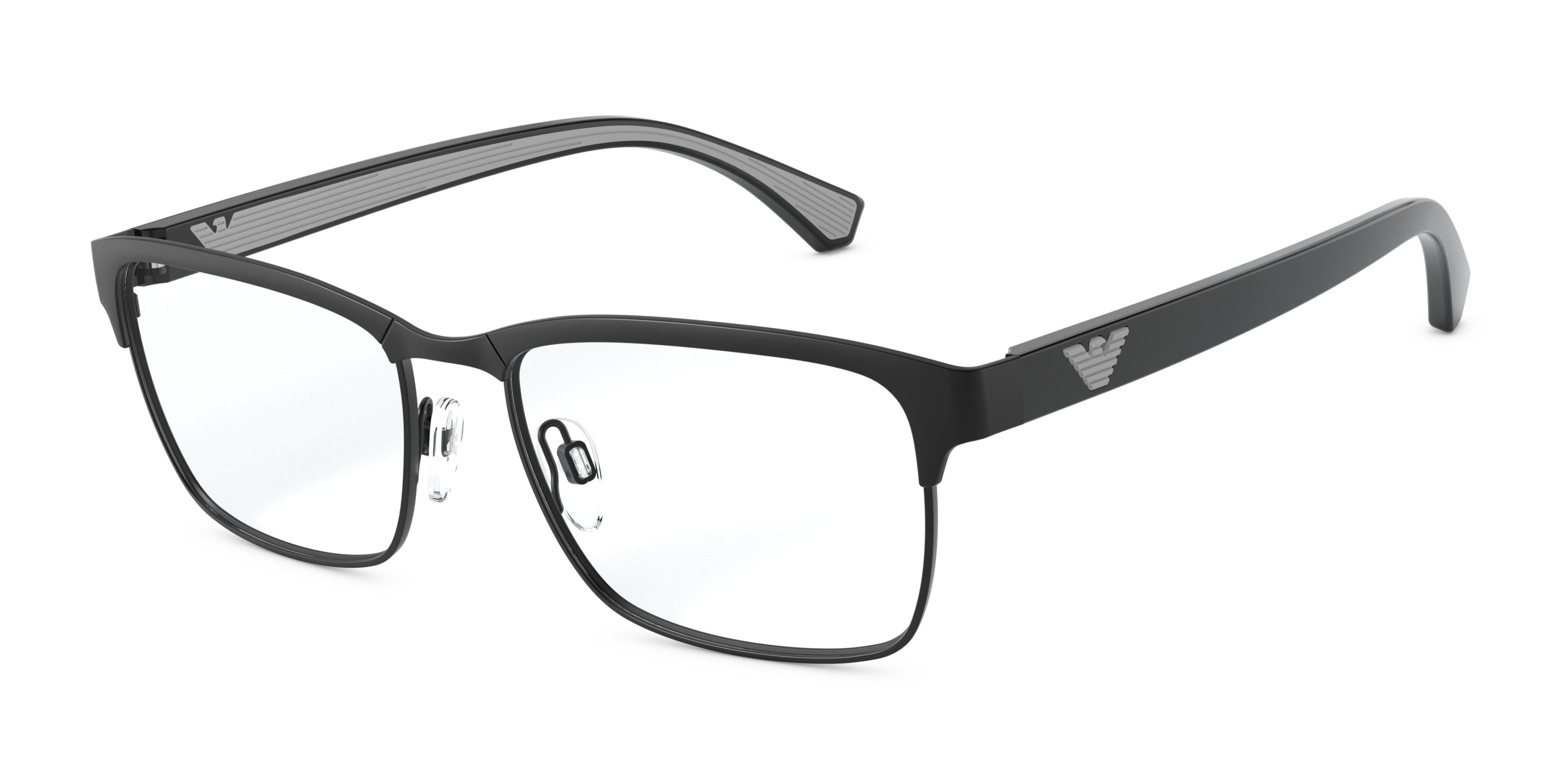 Emporio Armani EA1098 Rectangle Eyeglasses  3014-Matte Black 54-142-17 - Color Map Black