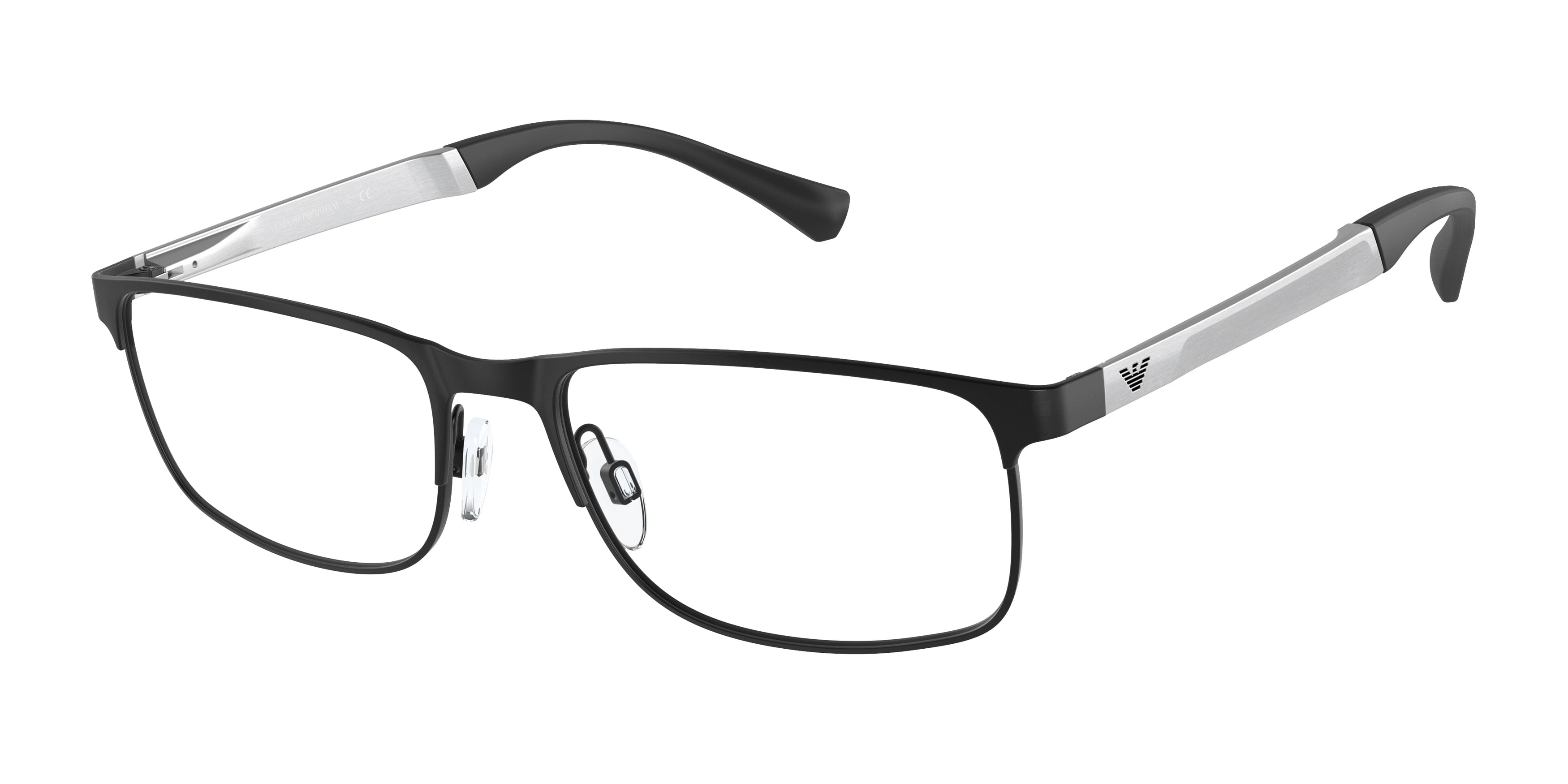 Emporio Armani EA1112 Rectangle Eyeglasses  3094-Matte Black 56-145-18 - Color Map Black