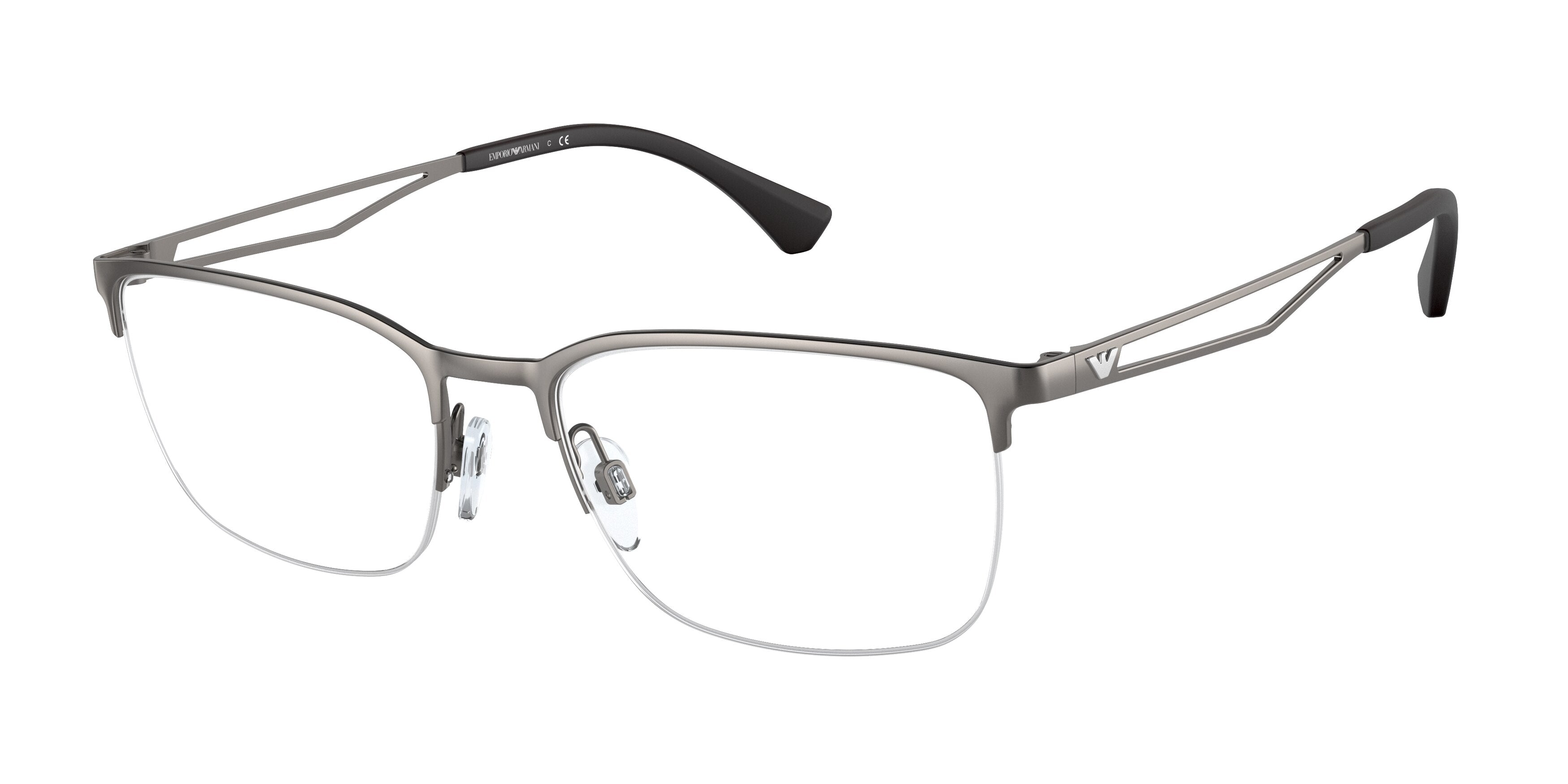 Emporio Armani EA1116 Rectangle Eyeglasses  3003-Matte Gunmetal 55-145-18 - Color Map Grey