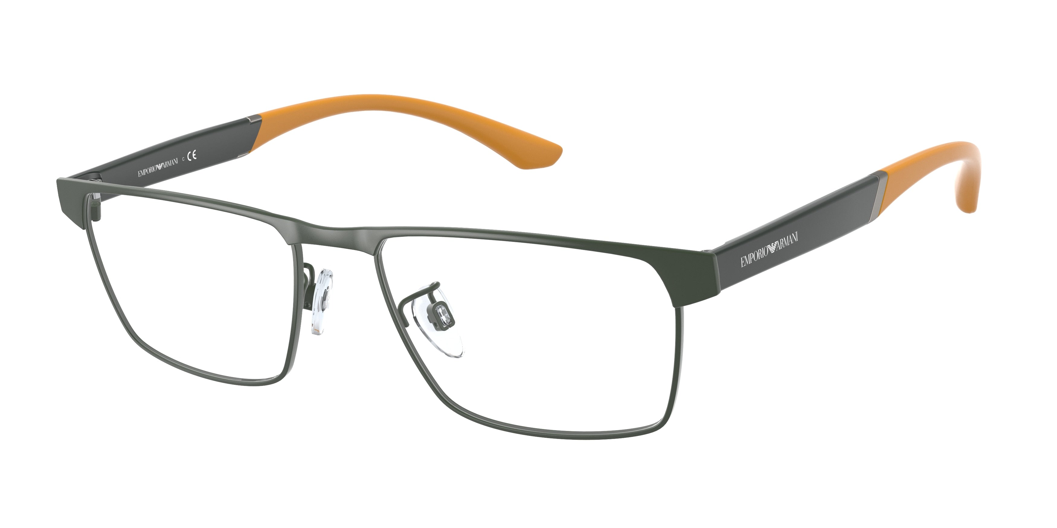 Emporio Armani EA1124 Pillow Eyeglasses  3144-Matte Green 53-145-18 - Color Map Green