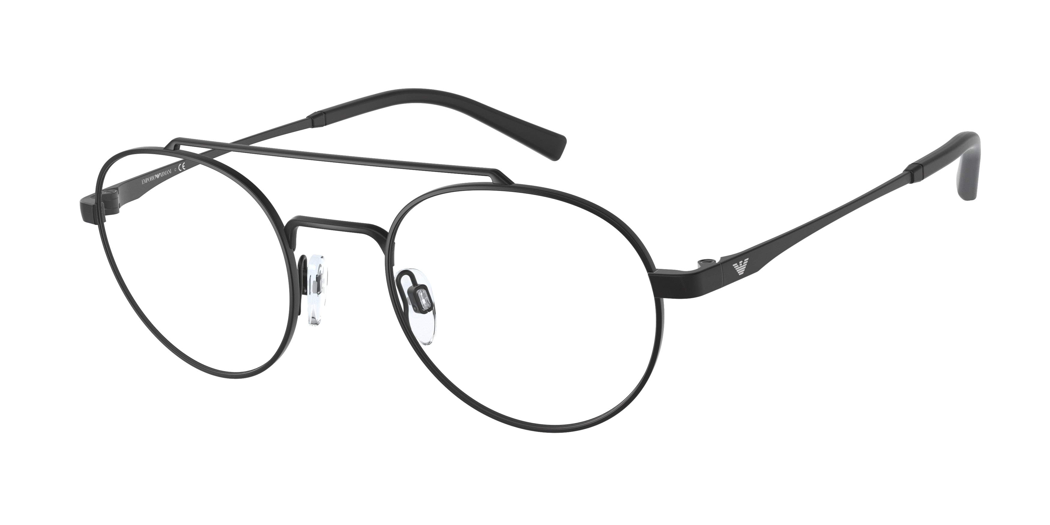 Emporio Armani EA1125 Round Eyeglasses  3001-Matte Black 50-145-22 - Color Map Black